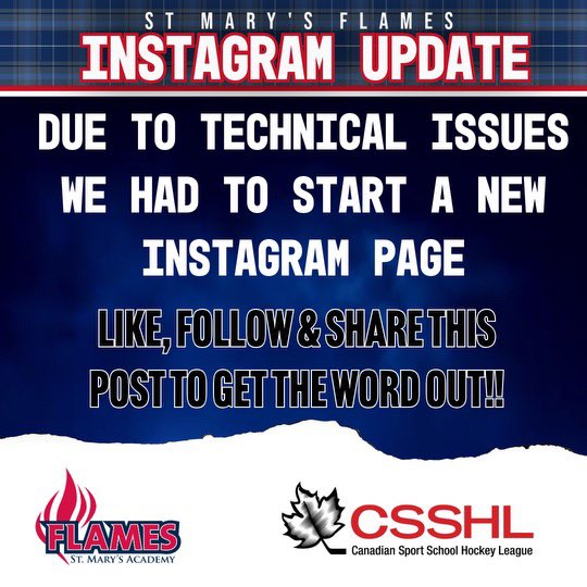 We are hockey players not IT people!!! Oops!!! Be sure to follow our new Instagram Page for all things 🔥Flames Prep🔥@smaprepflames
#smaflamesprep #csshl