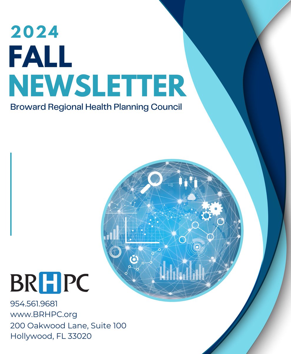 BRHPCHealth's tweet image. Check out Broward Regional Health Planning Council’s Fall Newsletter for exciting news, community highlights, and important updates.
Read Now: brhpc.org/newsletter/
#BRHPCHealth #FallNewsletter #PublicHealth #CommunityUpdates