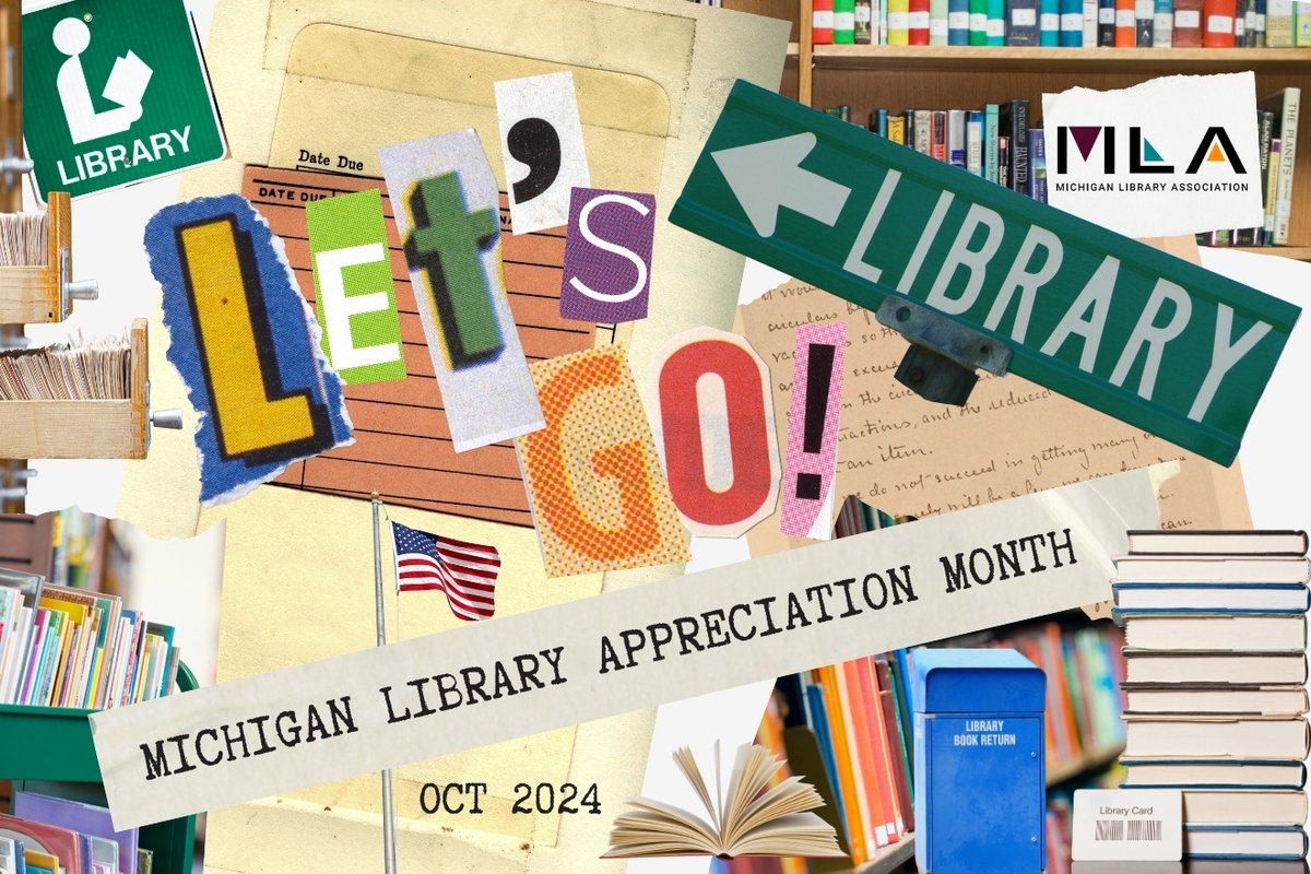 MLAoffice's tweet image. Let's go! It's Michigan Library Appreciation Month! ❤️📚 #LetsGOLibrary #MILibraryMonth

Learn more at milibraries.org/michigan-libra…