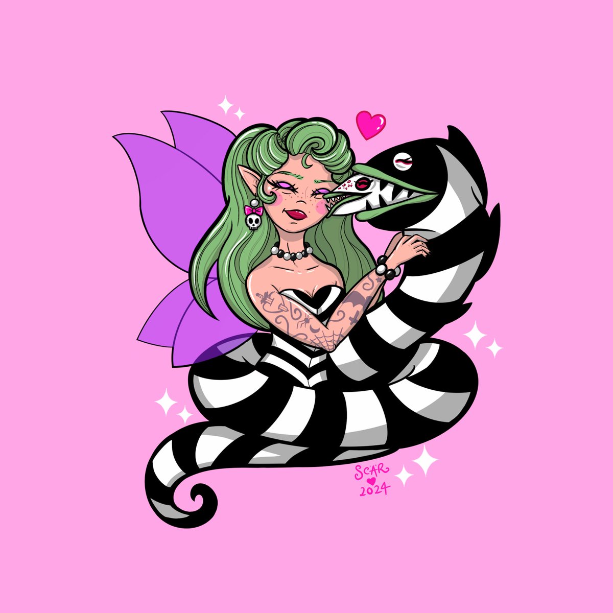 Fairy Beetlejuice 🧚‍♂️✨️ Inktober day 1 !
This is my first time doing #Inktober and I'm following the art prompts by Ellie Paisley 🖤

#inktober2024 #artober #beetlejuice #fairy