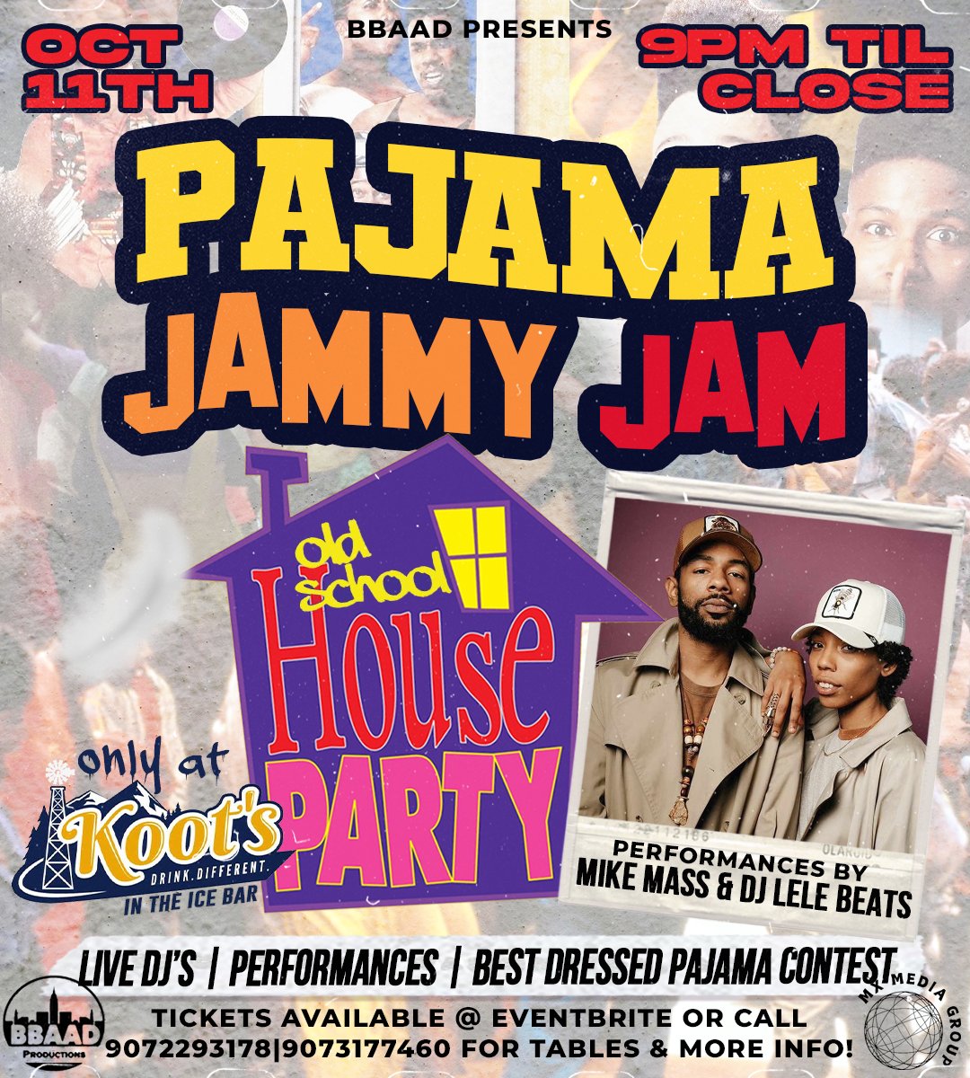 Check out ""PAJAMA JAMMY JAM" - Old School House Party!" PajamaJamAK.eventbrite.com/?aff=odsjtwtwe… <a href="/Eventbrite/">Eventbrite</a>
