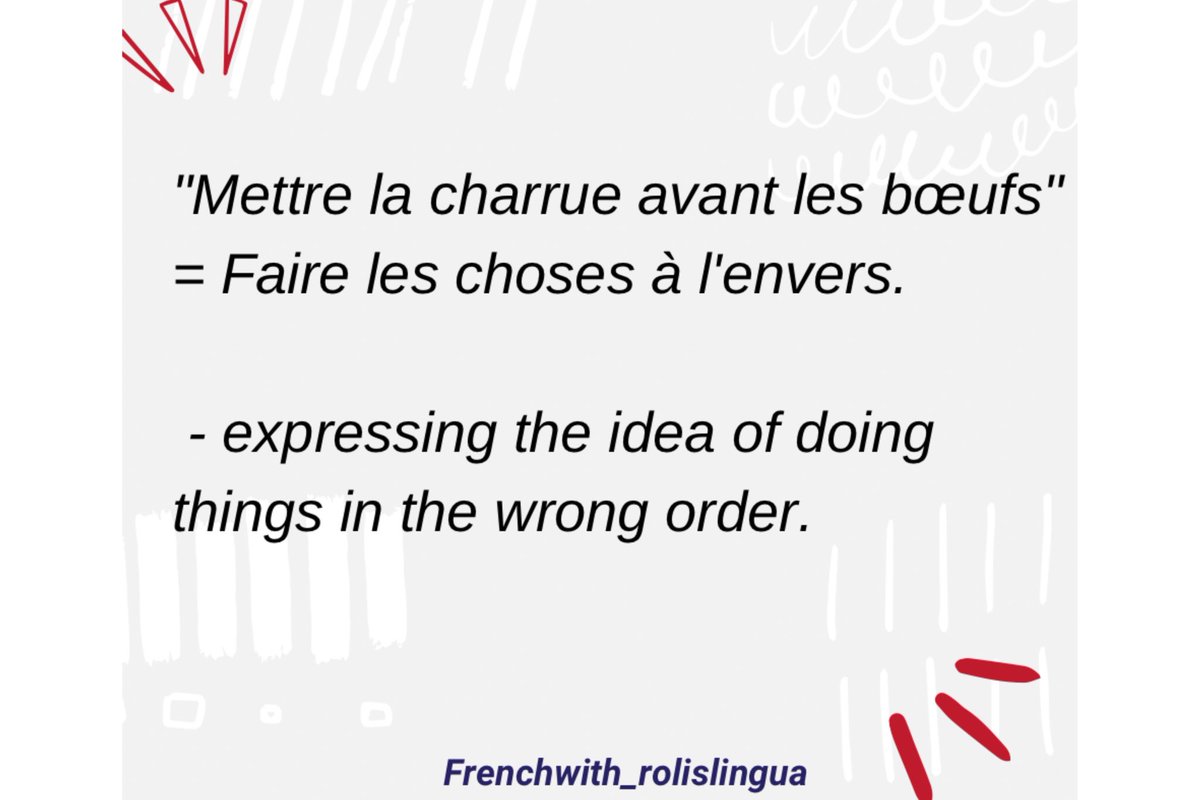 FrenchwithRL's tweet photo. Uncover the charming world of French idioms!

Share your favorite French idiom!

#FrenchIdioms #LanguageLearning #Culture #FrenchLanguage #LearnFrench #FrenchPhrases #Linguistics #Multilingual #LanguageLovers #FrenchCulture #Francophonie #ExpressionIdiomatiques https://t.co/E3g4erBL6V