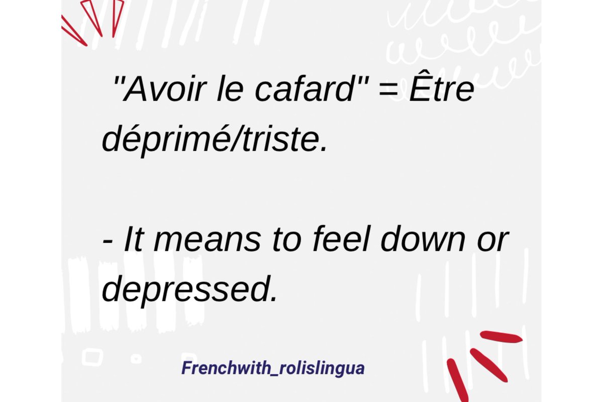 FrenchwithRL's tweet photo. Uncover the charming world of French idioms!

Share your favorite French idiom!

#FrenchIdioms #LanguageLearning #Culture #FrenchLanguage #LearnFrench #FrenchPhrases #Linguistics #Multilingual #LanguageLovers #FrenchCulture #Francophonie #ExpressionIdiomatiques https://t.co/E3g4erBL6V