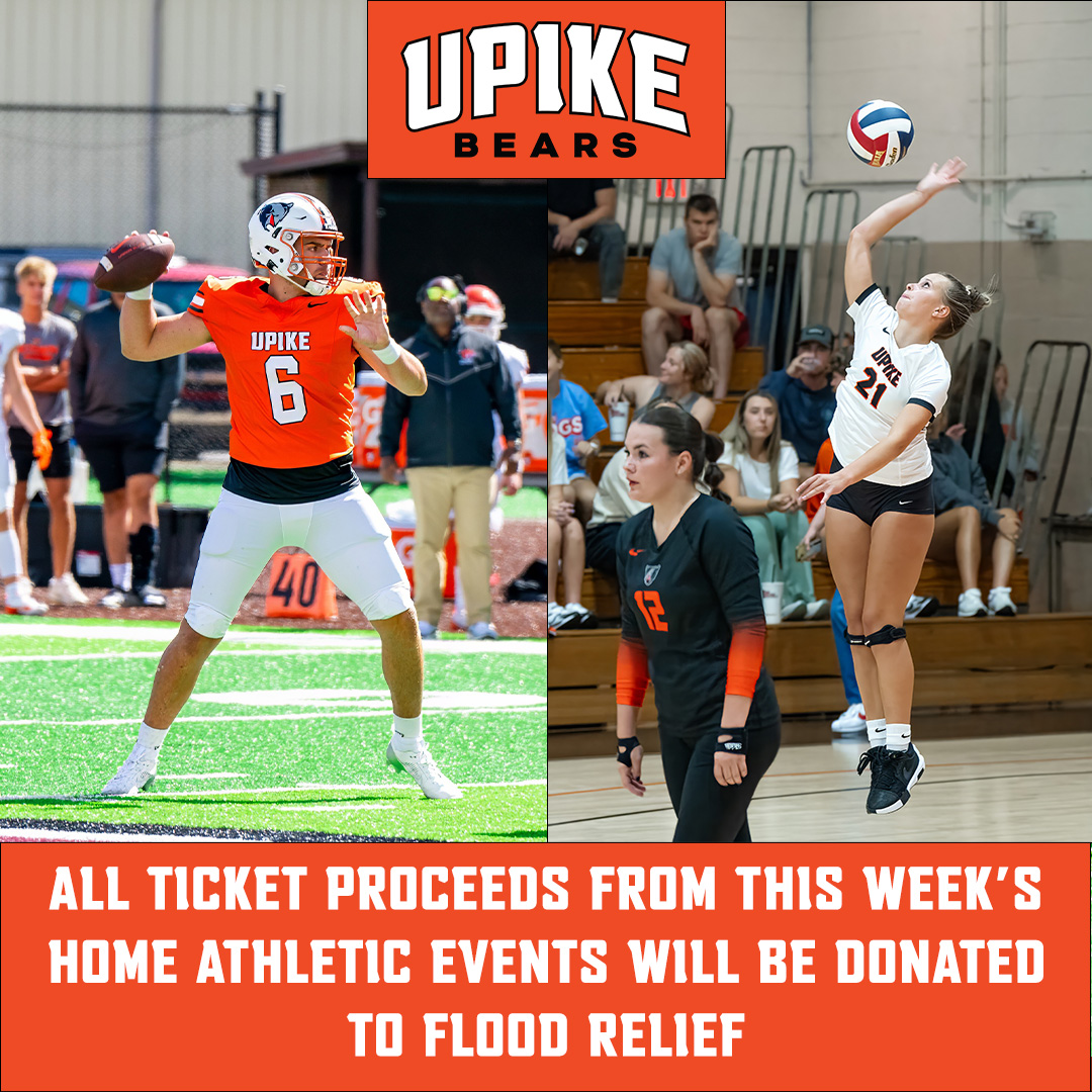Attention Bears fans: All ticket proceeds from this week's home athletic events will be donated to help those affected by flooding🐻