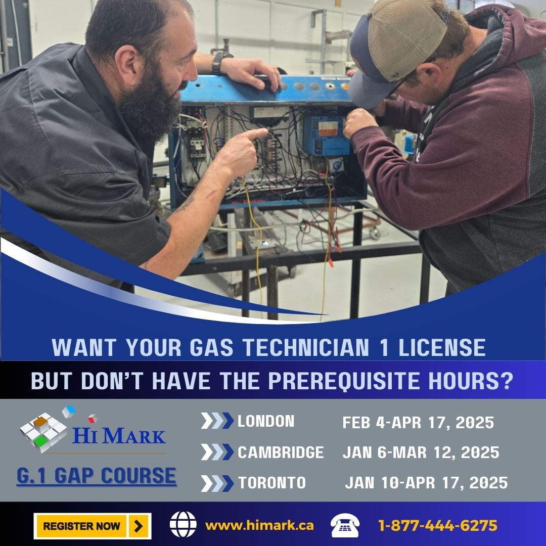 📣Attention gas tech pros near London, the next G1 course date is fast approaching! Are you ready to upgrade your training to the G1 level?
Contact us to find out details, prerequisites and seating availability 🤗