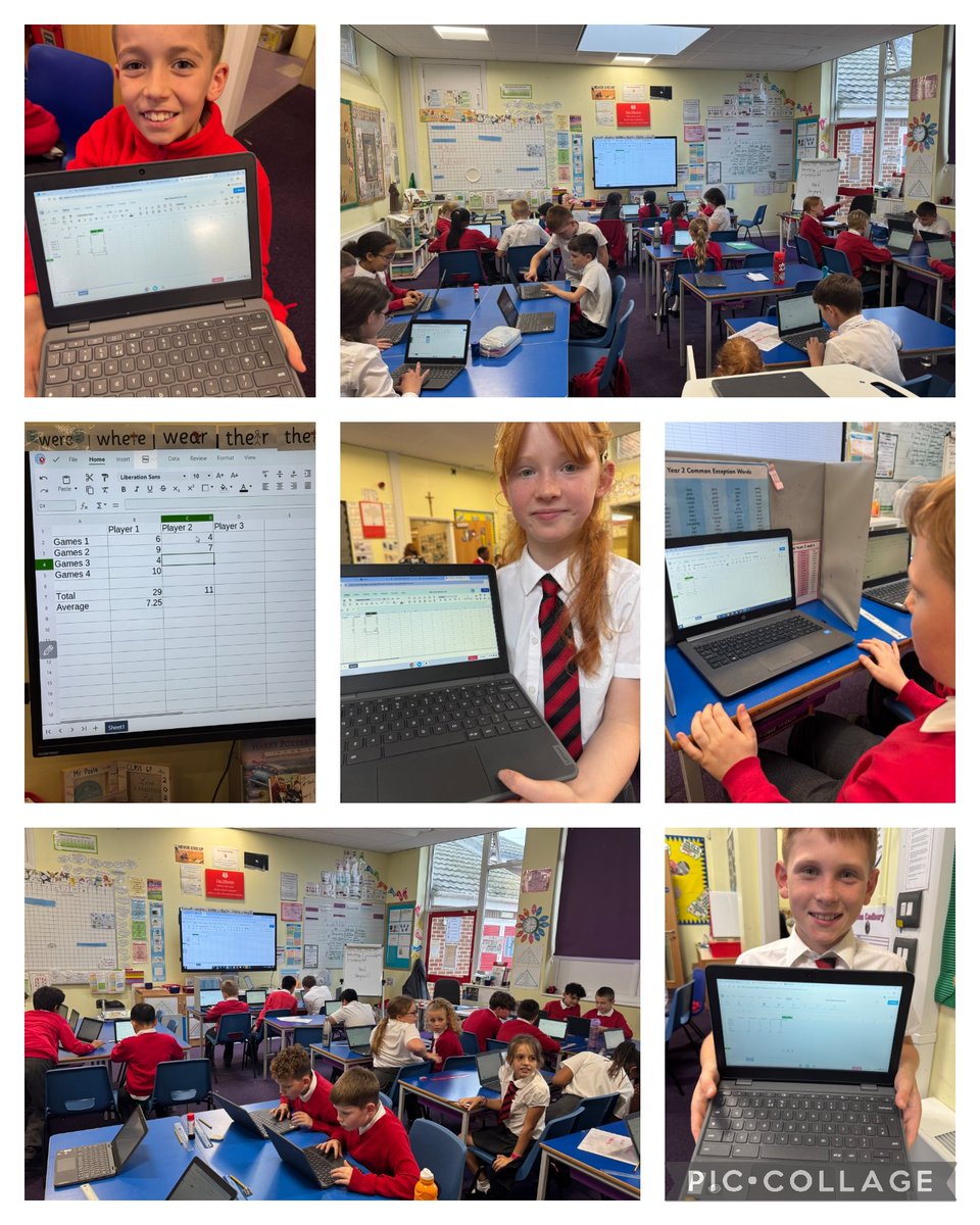 StTomMore's tweet image. Exploring the basic functions of spreadsheets in Y6. #STMComputing 💻