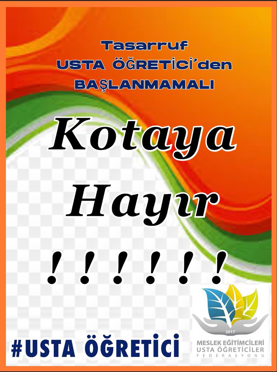#HayatBoyuUstanaSahipÇık
USTA ÖĞRETİCİLER 
✅️ Görev tanımı yok
✅️ Statü yok
✅️ Özlük hakkı yok
✅️ Kota VAR
✅️ Kısıtlama VAR
 Usta öğreticiler sahipsiz bırakıldı
<a href="/RTErdogan/">Recep Tayyip Erdoğan</a> 
<a href="/Yusuf__Tekin/">Yusuf Tekin</a> 
<a href="/mebhbogm/">MEB Hayat Boyu Öğrenme Genel Müdürlüğü</a> 
<a href="/TBMMresmi/">TBMM</a> 
<a href="/TBMMGenelKurulu/">TBMM Genel Kurulu</a> 
<a href="/cengizmete/">Cengiz Mete</a> 
<a href="/tcbestepe/">T.C. Cumhurbaşkanlığı</a> 
<a href="/Emrekaratas341/">CUMHURBAŞKANLIĞI İLETİŞİM BAŞKANLIĞI</a>