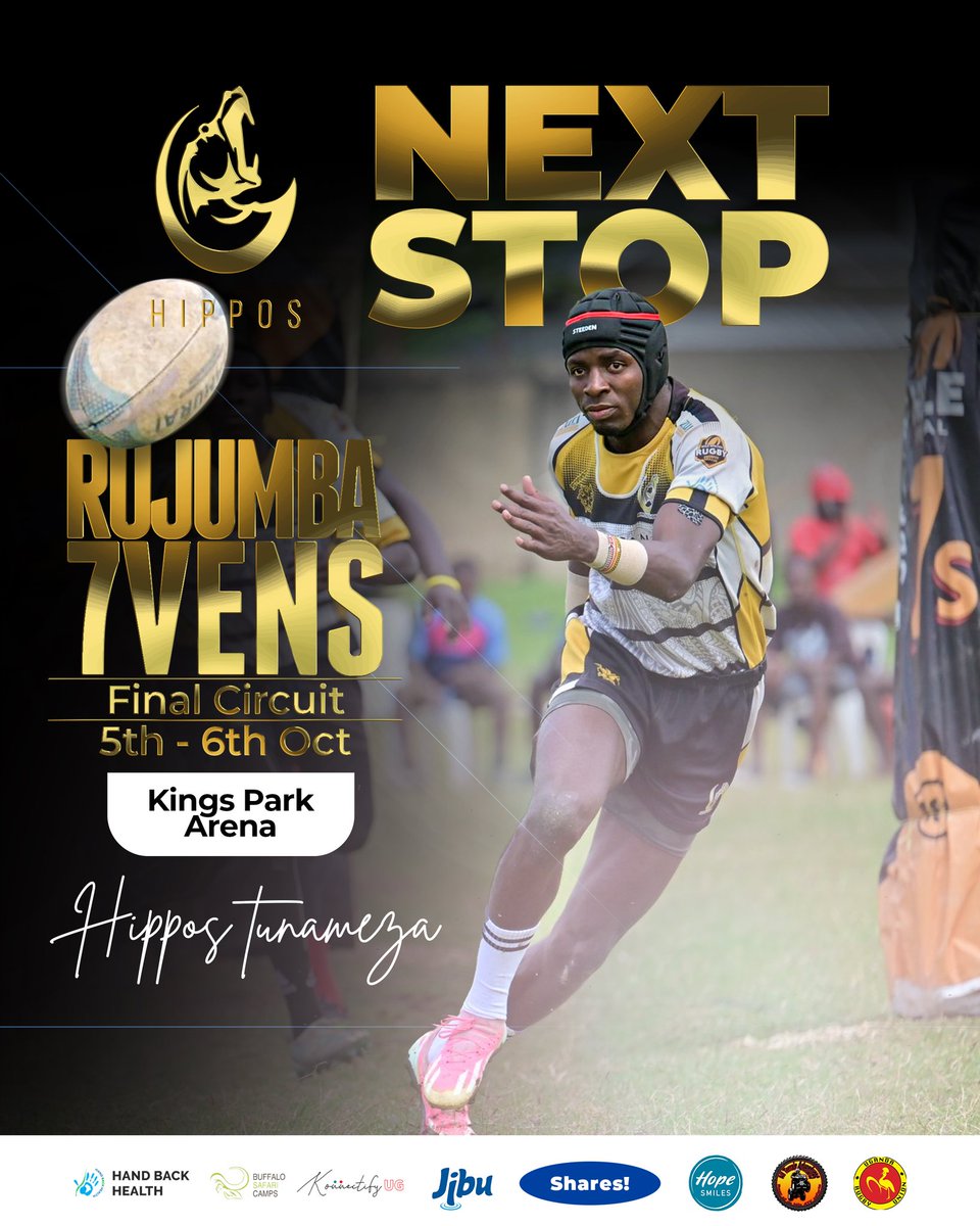 Jinja Hippos Rugby Club (@hipposrugby) on Twitter photo #Rujumba7s โ The last stop on the #NileSpecial7s is here.
5th-6th Oct, Two days of non stop rugby
See you at Kings Park Arena
๐ฉโ๐จ <a href="/KonnectifyU/">Konnectify Uganda</a>
#HipposTunameza #HippoSTRONG #Rujumba7s โ The last stop on the #NileSpecial7s is here.
5th-6th Oct, Two days of non stop rugby
See you at Kings Park Arena
๐ฉโ๐จ <a href="/KonnectifyU/">Konnectify Uganda</a>
#HipposTunameza #HippoSTRONG