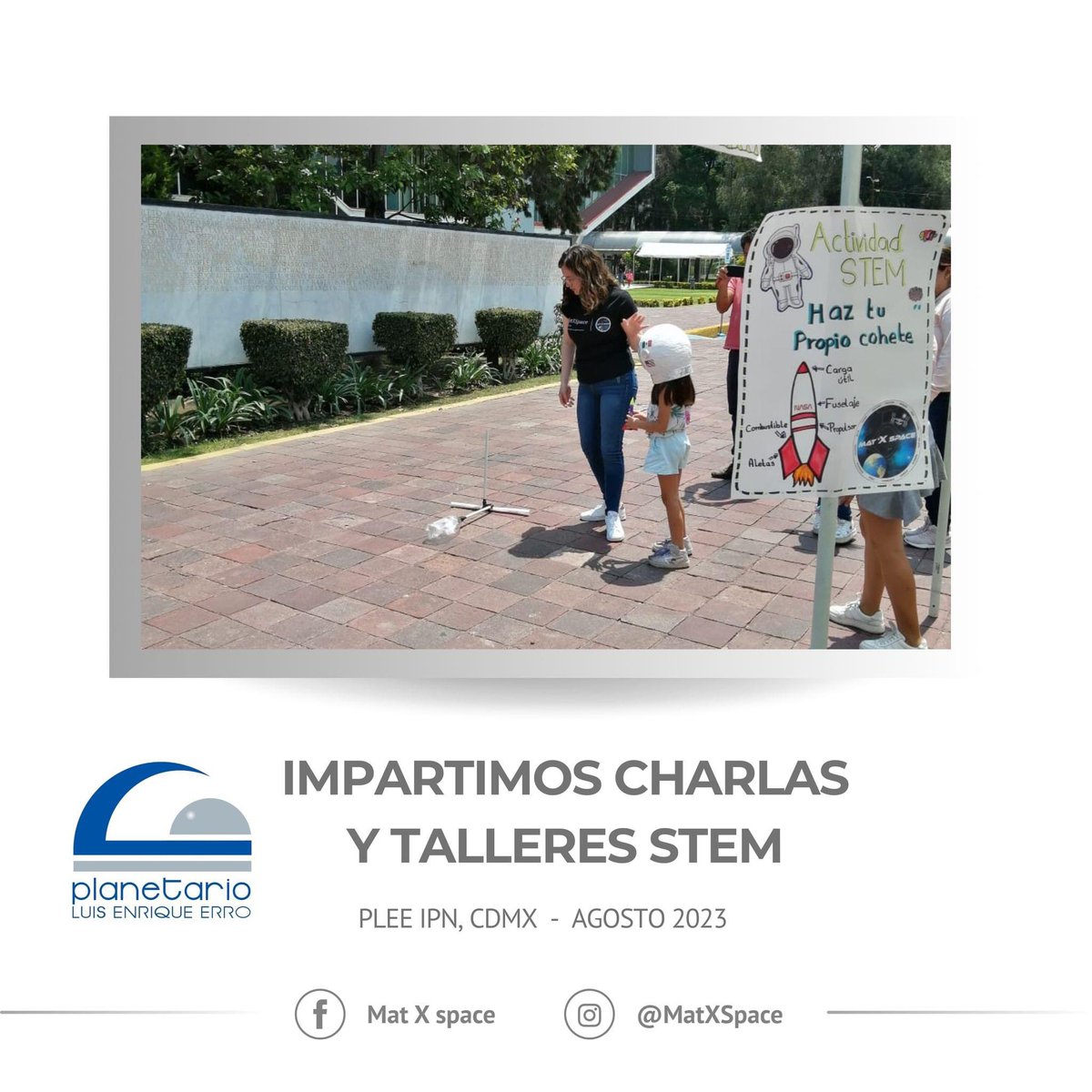 matxspace's tweet photo. @Claudiashein Realizamos diferentes actividades para llegar a la ciencia a todos  @Claudiashein es por eso que necesitamos de tu ayuda económica para representar a México 🇲🇽  para ir a ver nuestro proyecto enviado a la Estación Espacial Internacional desde el Kennedy Space Center de NASA, en https://t.co/Ze9p1IIp0I