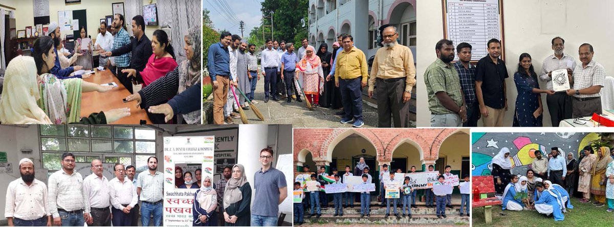 AMUofficialPRO's tweet photo. 𝐅𝐥𝐚𝐬𝐡 𝐁𝐚𝐜𝐤👇 Sep 17 Day #1
#SwachhtaHiSewa2024 Campaign Programs 
👉https://t.co/aLy4WHK1b8
#swachhatapakhwada2024 #swachhatapakhwada #swachhbharat #SwabhavSwachhata #SanskaarSwachhata 
#SBD2024 @EduMinOfIndia @narendramodi @ANI 
👇 #SHS2024 at Aligarh Muslim University https://t.co/Hr0XjrBIYi