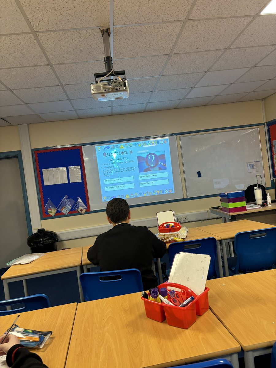 MillfieldHisto1's tweet photo. In history club today, we started to look at Black History Month. As it is National Poetry Day on Thursday, we looked at John Agard’s poem ‘Checking out me History’ and the pupils wrote a reflection on the importance of learning about black history. We then did a quiz! https://t.co/PeDYdzS91r