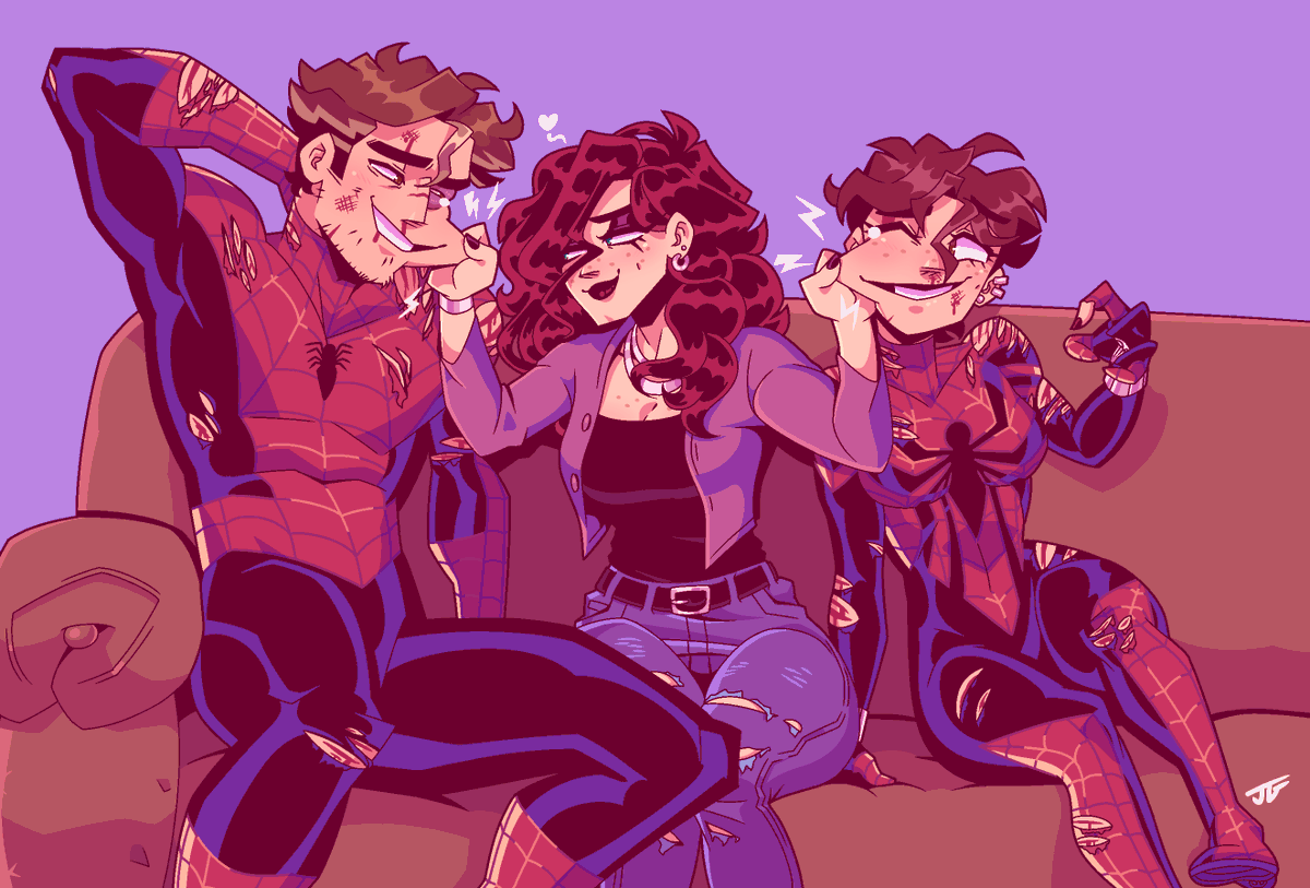 JGtheHost's tweet photo. Parker Family Time 🕸️

Lil cozy piece with Spider-Man, MJ, and Mayday!

#Spiderman #fanart https://t.co/7ZXzPE8M9X