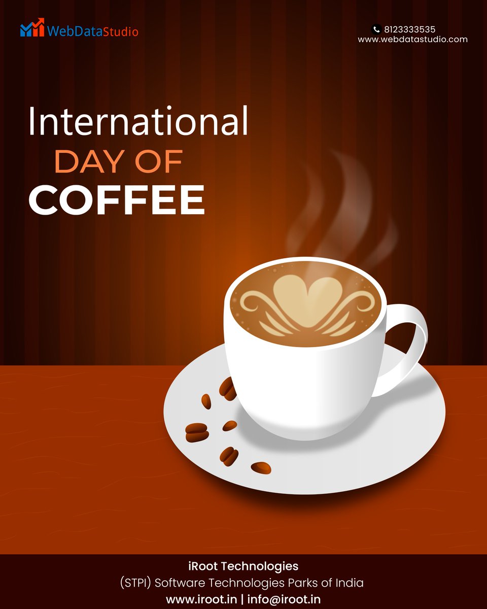 WebDataStudio's tweet photo. ☕ Happy International Coffee Day! ☕
At #WebDataStudio we know how essential coffee is to fuel creativity, productivity, and innovation! ☕💡
#InternationalCoffeeDay #CoffeeAndTech #BjliStudio #NotifyStudio #UptimeStudio #PusherStudio #TeamStudio #iRootTechnologies #Coffee https://t.co/CxCDHVSsI8