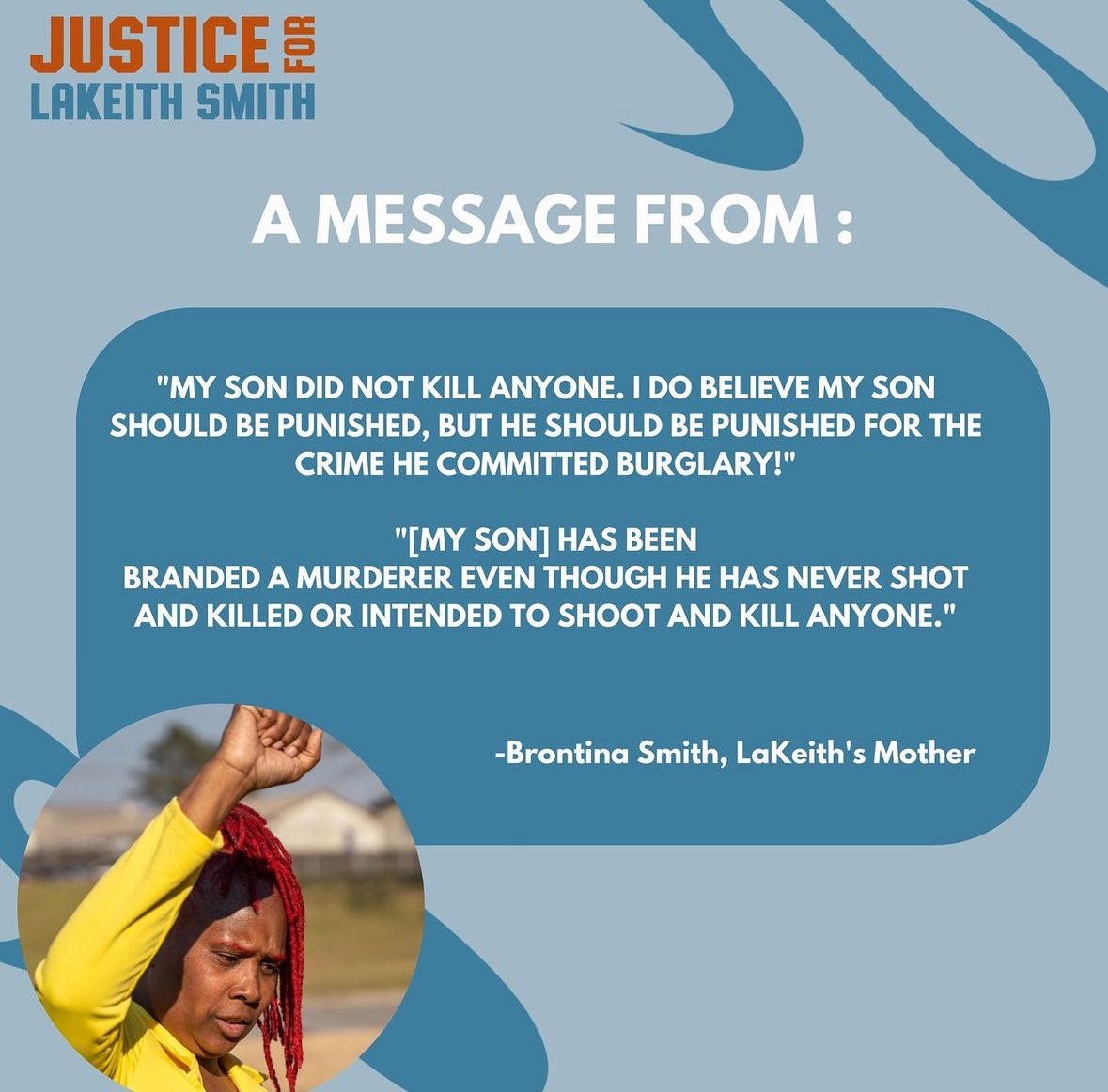 Brontina Smith is dedicated to seeking justice for her son, LaKeith, who was arrested at just 15. Her love and determination drive her fight for his freedom and a fair chance at life.
#FreeLaKeith #FreeLaKeithSmith