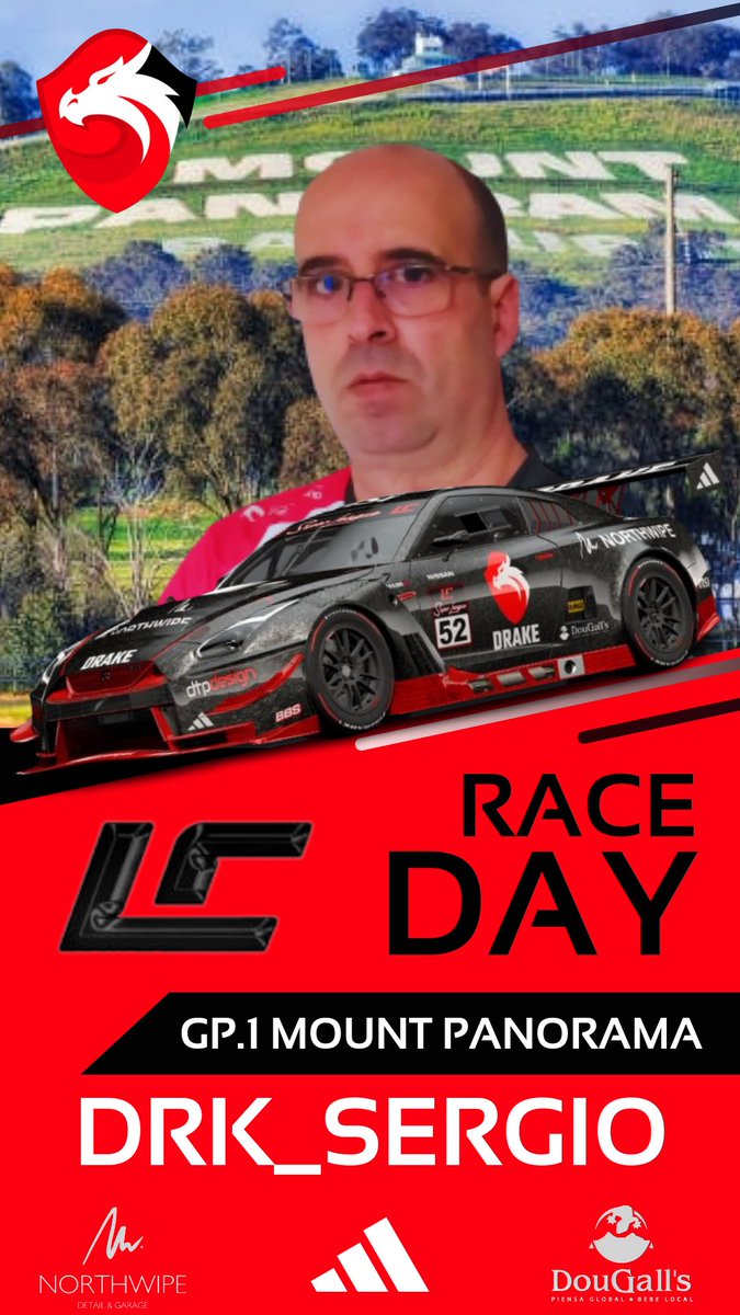HOY ES DIA DE CARRERA!!!!!!!!!!!!!
🟥⬛️⬜️🟥⬛️⬜️🟥⬛️⬜️🟥⬛️⬜️🟥
🏆- 4a DIV. <a href="/community_lc/">LC Community</a>
🗓- GP.1 01/10/2024
📍- MOUNT PANORAMA 🇦🇺
🧒🏻- DRK_SERGIO80
🚘- NISSAN GT-R GT3
🎨- DRK_TOBIAS <a href="/dtpdesign/">dtpdesign</a>
⏰️- 22H
📺- twitch.tv/zkarmalive
🟥⬛️⬜️🟥⬛️⬜️🟥⬛️⬜️🟥⬛️⬜️🟥