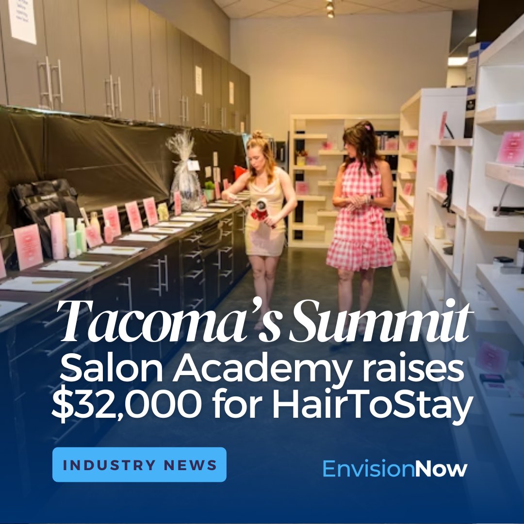 Big congratulations to our incredible customer <a href="/SSATacoma/">Summit Salon Academy</a> for being recognized for their generous donation to <a href="/HairToStayOrg/">HairToStay</a>!  🎉💙 Your commitment to making a difference is inspiring. #HairToStay #GivingBack #CommunityImpact
Read more here: bit.ly/3XMyau0