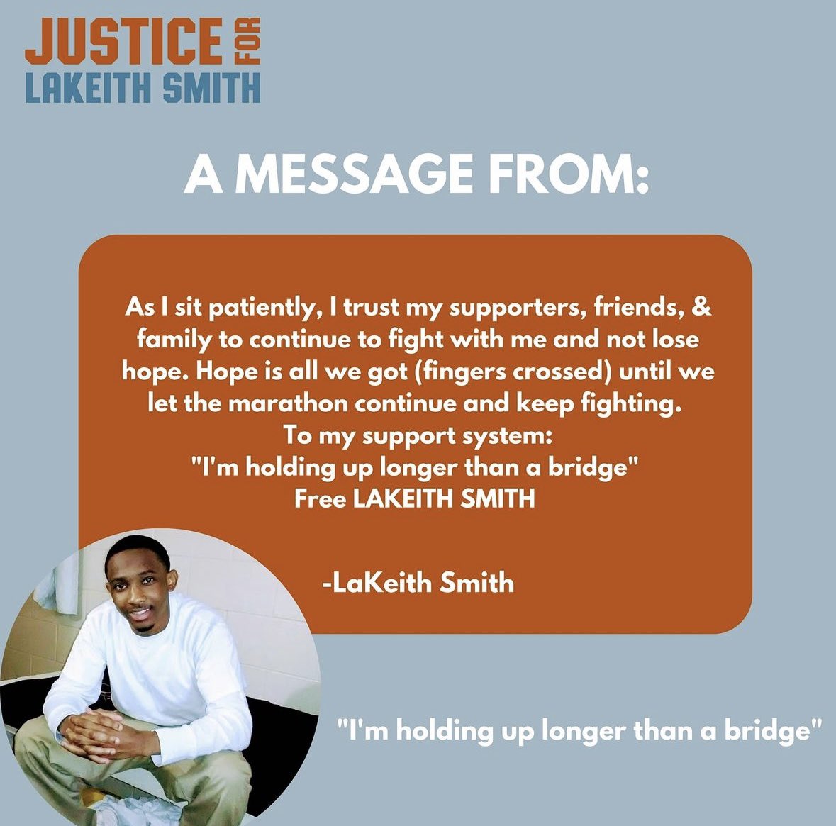 A message from LaKeith: