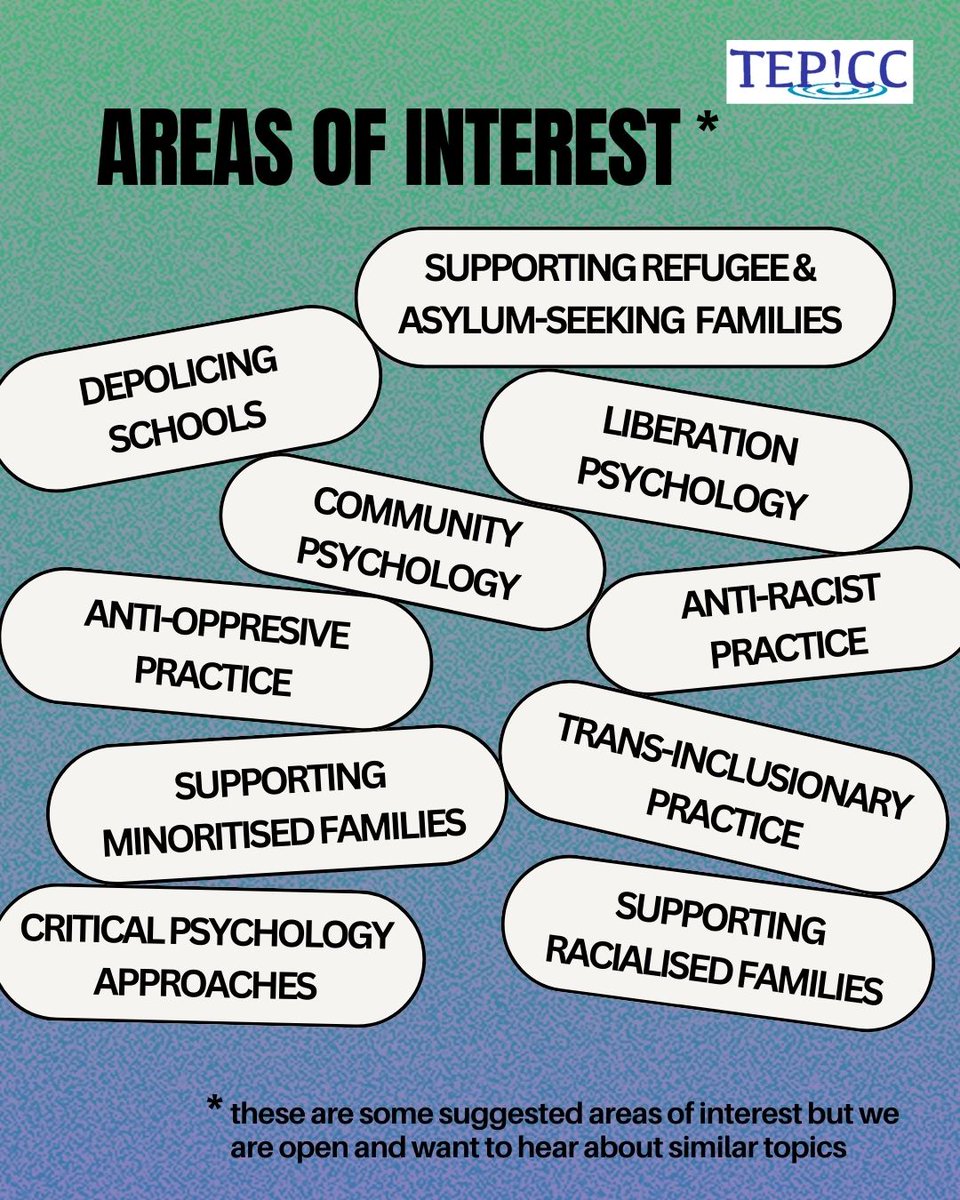 📢 📢Call for Presenters 📢📢

TEPs and NQEPs across the country - we want you to take part in the next instalment of our ‘Why Educational Psychology is Political’ series!