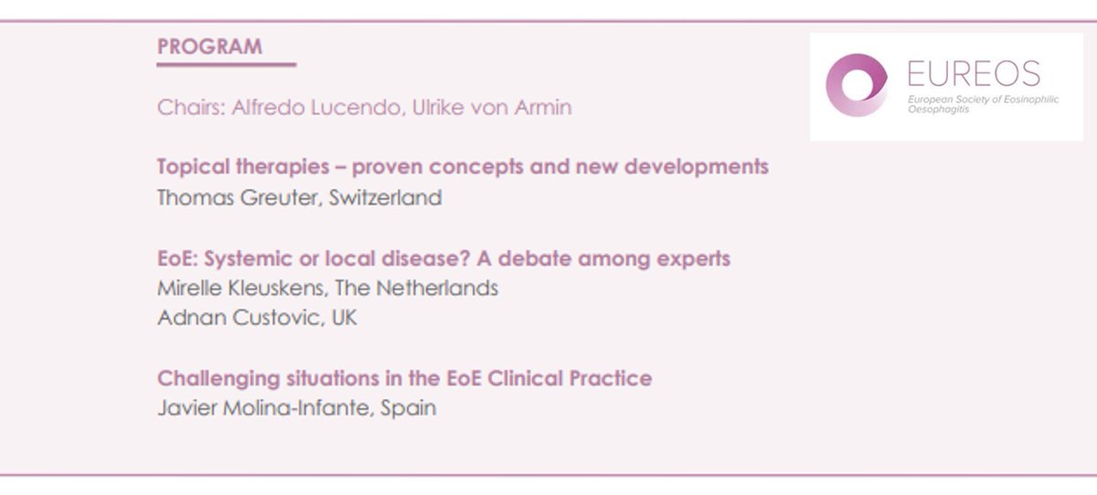 Thomas Greuter has made important contributions to the knowledge on #EoE. He will also present in the EUREOS Scientific Symposium on this year in Vienna on Sunday, October 13, 2024. More information at eureos.online/newsdetails/eu…