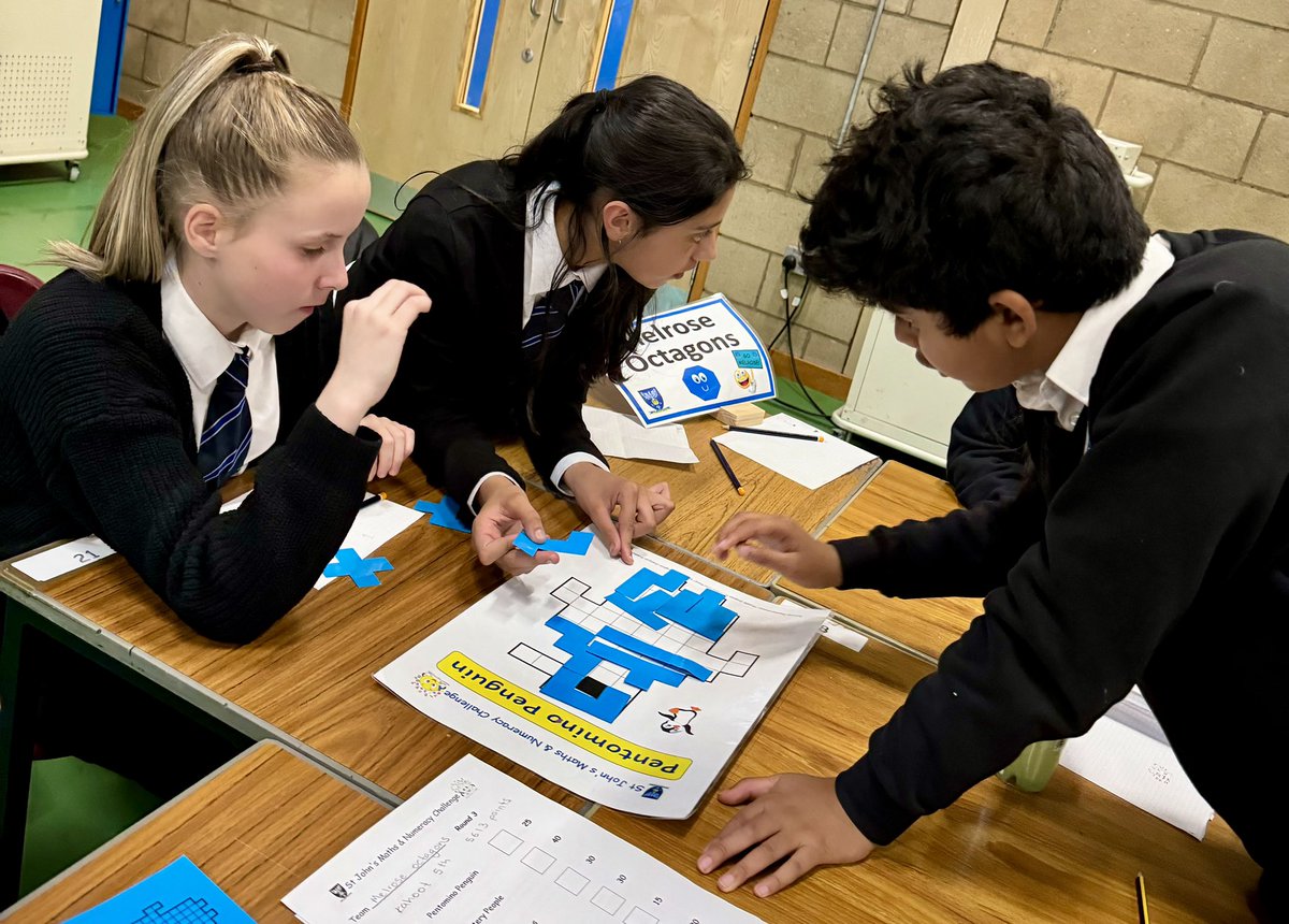 stjohnsmaths's tweet image. Monday’s S1 Maths &amp;amp; Numeracy Challenge with 1M1, 1M3, 1M4 and 1J3.  
Photos part 2 😊
#TerrificTeamwork 
#FunChallenges
#NumeracyAcrossLearning
#MathsWeekScotland
@StJohnsOfficial