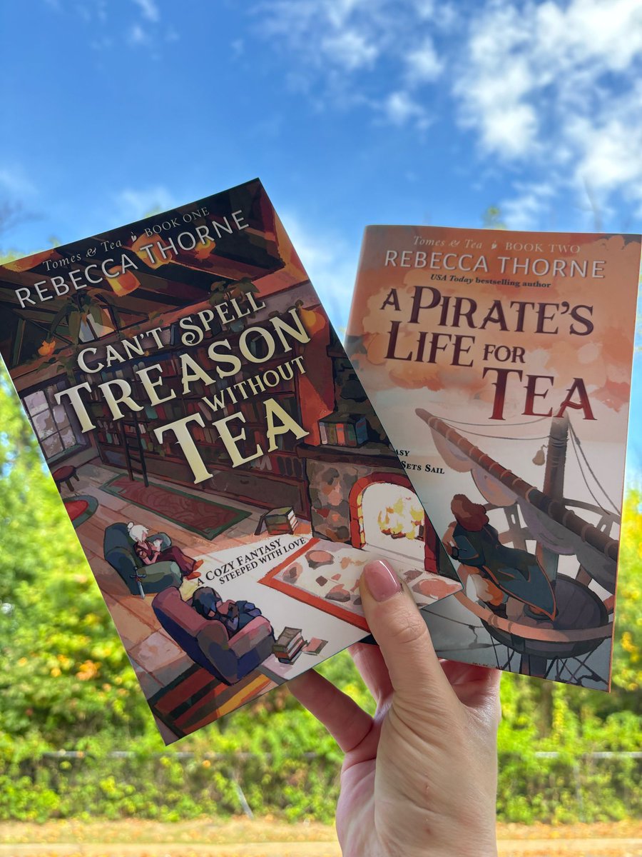 BNMilford's tweet photo. If you fell in love with Reyna and Kianthe in “Can’t Spell Treason without Tea” … THE SEQUEL IS HERE!! #cozyfantasy https://t.co/xxRK3i81HB