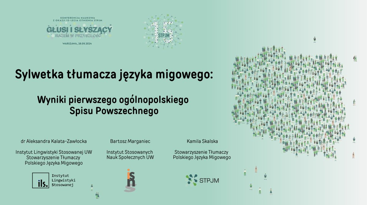 Z dumą chciałbym Wam przedstawić raport z pierwszego ogólnopolskiego spisu tłumaczy języka migowego, zrealizowanego przez <a href="/stpjm_org_pl/">stpjm.org.pl</a> i ILS UW. Jestem jednym z autorów raportu, który napisaliśmy razem z dr Aleksandrą Kalatą-Zawłocką i Kamilą Skalską, prezeską STPJM.