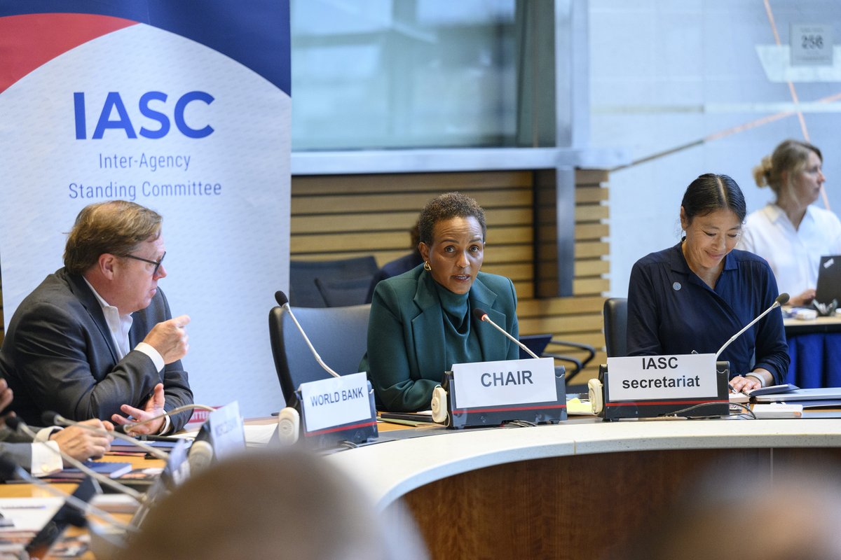 Power in unity: Honored to chair the bi-annual <a href="/iascch/">Inter-Agency Standing Committee (IASC)</a> Deputy Humanitarian Chiefs mtg. hosted by <a href="/WorldBank/">World Bank</a> to collectively agree to:

✔️Support operations effectively
✔️Strategize innovative humanitarian financing
✔️Boost cost efficiency
✔️Advance #gender equality &amp; empowerment