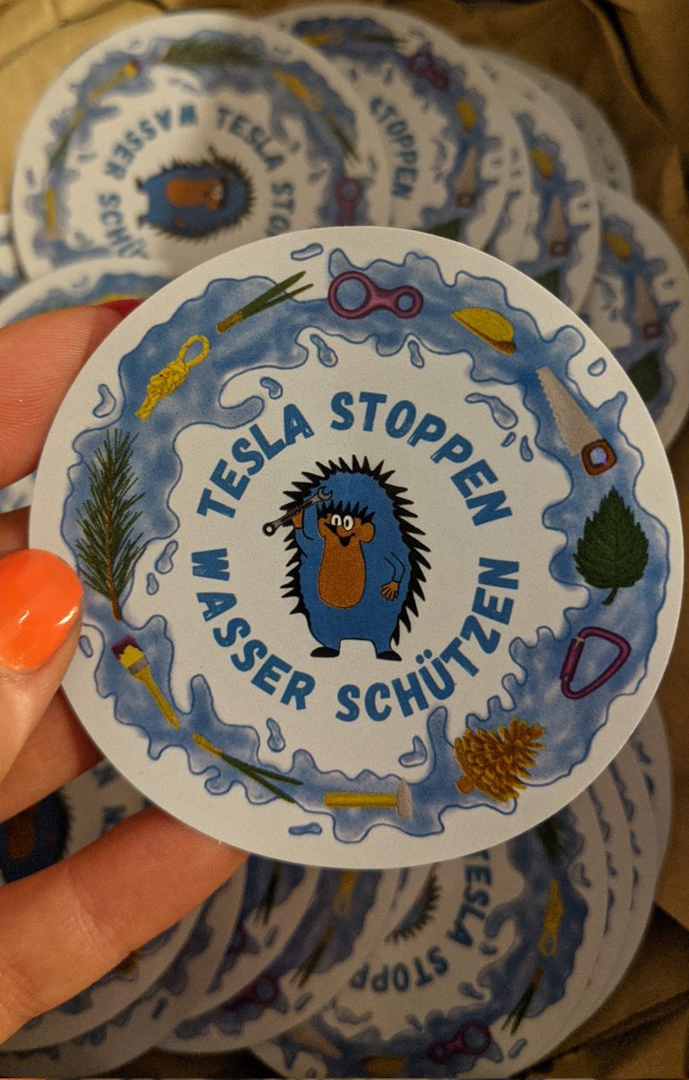 teslastoppen's tweet photo. Neue Sticker im Wasserwald 💧
#TeslaStoppen #WasserSchützen #Wassergerechtigkeit
We have new stickers 🔥
#StopTesla #ProtectWater #Waterjustice https://t.co/D9clJ7v74k