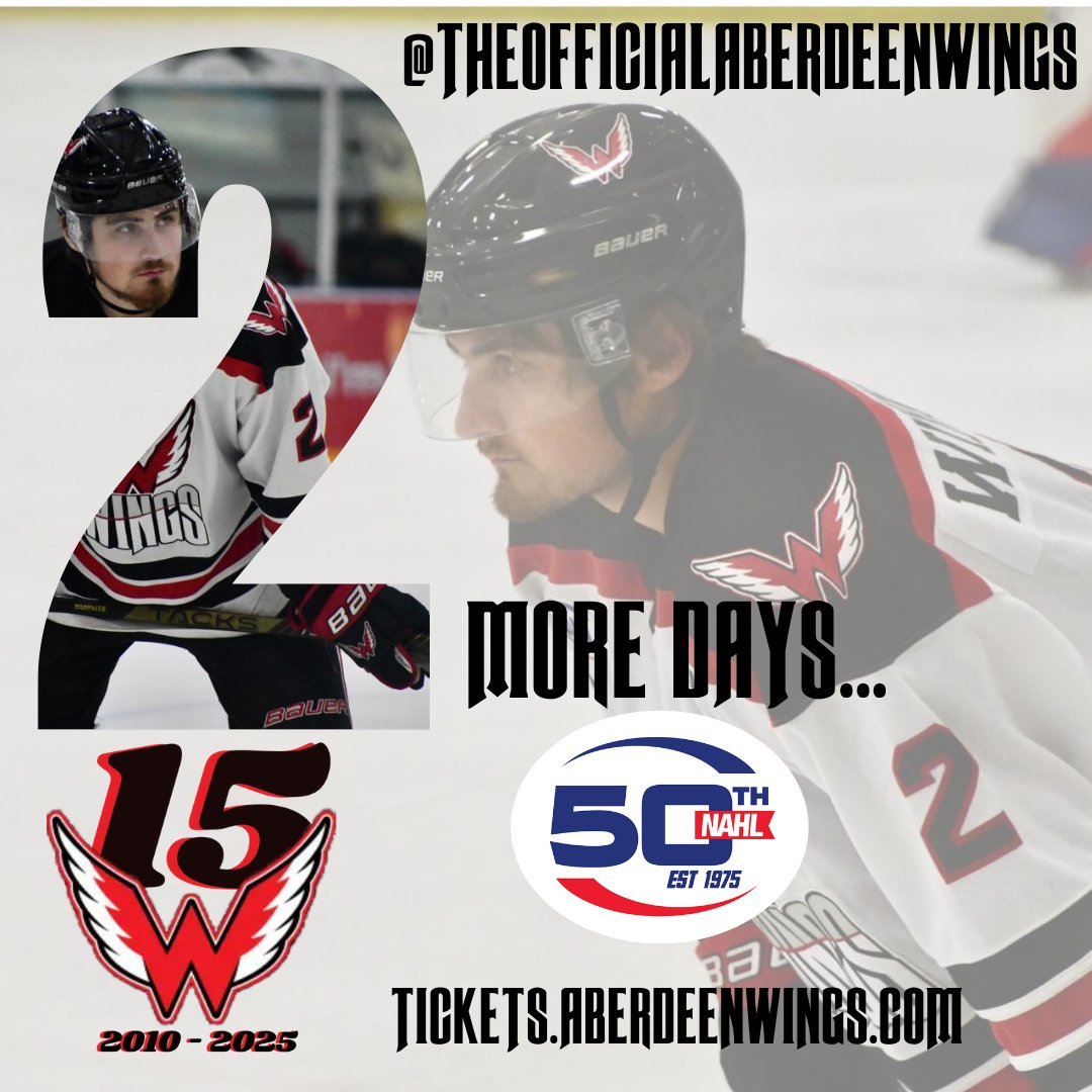 AberdeenWings's tweet photo. Feels like just yesterday we were starting this countdown, now home opener is only 2 days away!!
Who's excited?
There is still time to become a sponsor for your Aberdeen Wings! Call us at (605)380-5852, or email media@aberdeenwings.com!
#WingsWay #LETSGOWINGS #CountdownToPuckDrop https://t.co/MbwjWqIuhj
