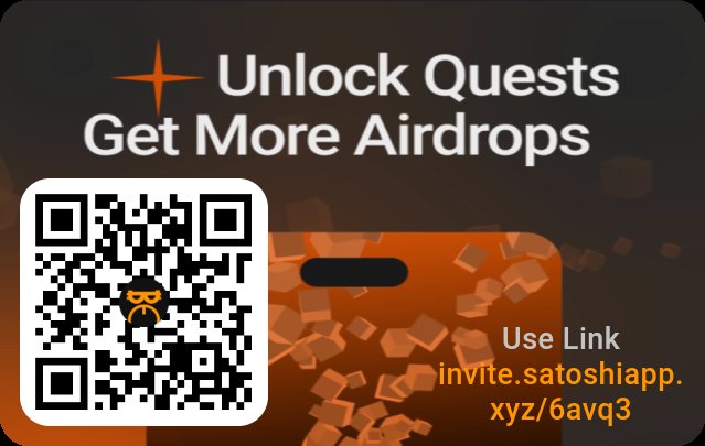 invite.satoshiapp.xyz/6avq3 
Join me on Satoshi App, trusted by 16M+ users. Earn free tokens from top web3 projects. It's quick and easy to sign up. Let's grow our crypto portfolios together!