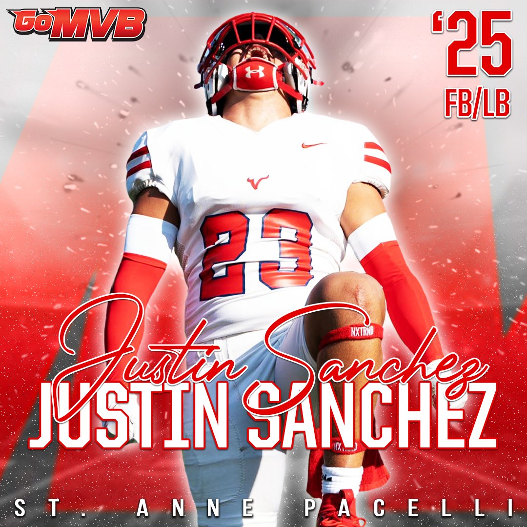 GoMVB Get Seen. Get Serious. Get to the Next Level (@gomvb) on Twitter photo 🚨Player Spotlight🚨
JUSTIN SANCHEZ
'25 FB/LB
St. Anne-Pacelli, GA
More Info: GoMVB.com/justinsanchez
Follow: <a href="/Justinsanch23/">Justin Sanchez</a>
#gomvb #hsfootball #studentathlete #collegerecruit #collegerecruiting #athlete 🚨Player Spotlight🚨
JUSTIN SANCHEZ
'25 FB/LB
St. Anne-Pacelli, GA
More Info: GoMVB.com/justinsanchez
Follow: <a href="/Justinsanch23/">Justin Sanchez</a>
#gomvb #hsfootball #studentathlete #collegerecruit #collegerecruiting #athlete