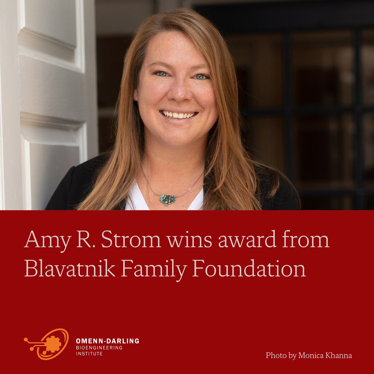 Omenn-Darling Bioengineering Institute (@omenndarlingbio) on Twitter photo Postdoctoral researcher <a href="/DNAmyStrom/">Amy Strom</a> has won an award from the Blavatnik Family Foundation.
The 2024 Blavatnik Regional Awards Winners and Finalists will be honored at the 2024 Blavatnik Awards for Young Scientists Ceremony in NYC, today October 1.
blavatnikfoundation.org/wp-content/upl… Postdoctoral researcher <a href="/DNAmyStrom/">Amy Strom</a> has won an award from the Blavatnik Family Foundation.
The 2024 Blavatnik Regional Awards Winners and Finalists will be honored at the 2024 Blavatnik Awards for Young Scientists Ceremony in NYC, today October 1.
blavatnikfoundation.org/wp-content/upl…