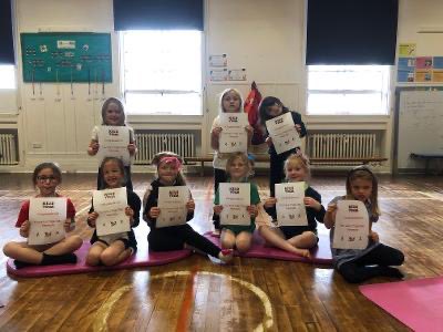 A big thank you to Mrs Miller for running a lunchtime yoga club for P1 and P2 this term. They finished their block this week and in this time have learned some new postures, worked in pairs to create poses and enjoyed a relaxation session at the end of each class. Well done!