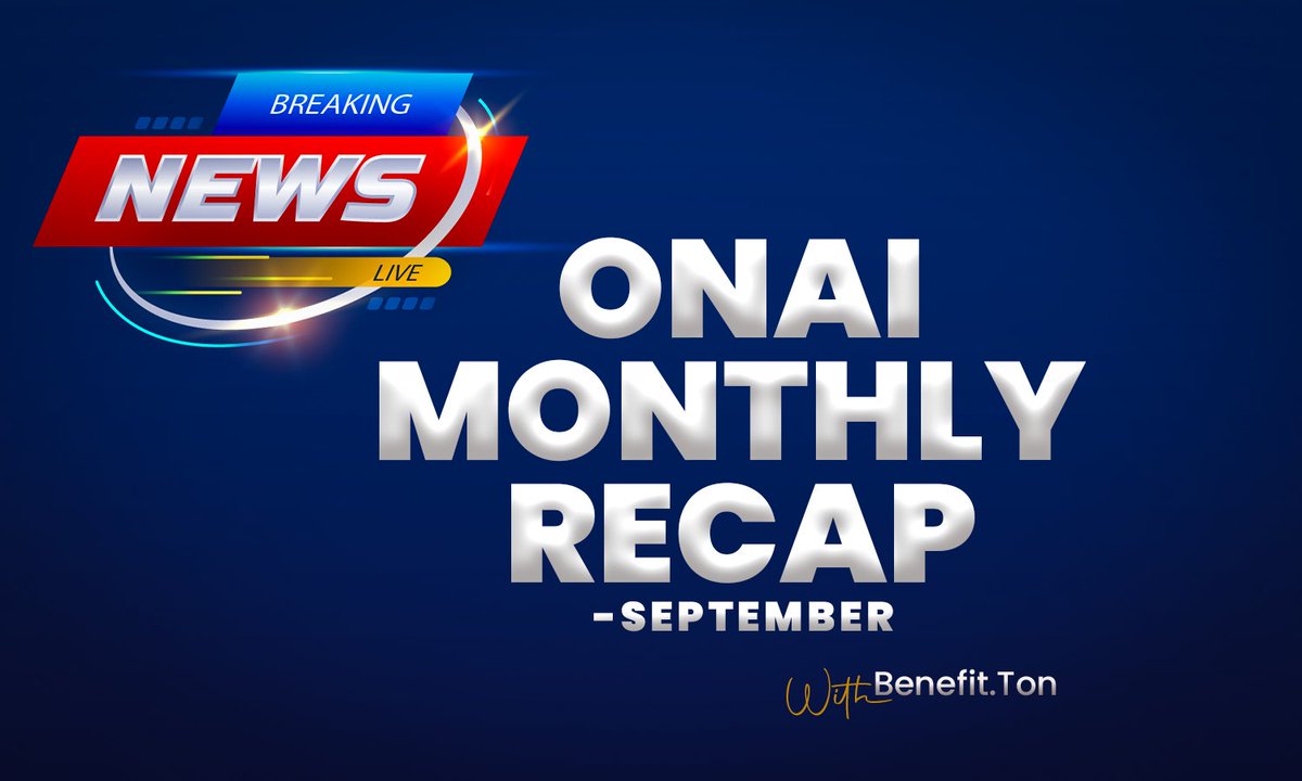 SirBenefit's tweet photo. 𝐎𝐍𝐀𝐈 𝐌𝐨𝐧𝐭𝐡𝐥𝐲 𝐑𝐞𝐜𝐚𝐩 - 𝐒𝐞𝐩𝐭𝐞𝐦𝐛𝐞𝐫.

It's been three months of ONAI actively and passionately building on the $TON ecosystem.

You may want to check out the recap for the month of August, it was an amazing one for @Olivia_Network.

Read the Recap here: https://t.co/y34huVAPoS

Let's get into what happened in September!

𝐂𝐨𝐦𝐦𝐮𝐧𝐢𝐭𝐲 𝐆𝐫𝐨𝐰𝐭𝐡.

Since the journey started in July, the Community has been experiencing organic growth and September isn't left out!

The X community now sits at 6.5k+ followers (from 2,120 in August) while the TG is now at 20.6k+ members (from 4,270+ in August).

The community was organically built, it's active and strong!

𝐎𝐧𝐥𝐢𝐧𝐞 & 𝐎𝐟𝐟𝐥𝐢𝐧𝐞 𝐄𝐯𝐞𝐧𝐭𝐬. 

ONAI was present in some online and offline events in the month of September!

√ ONAI attended its second in real life (IRL) event, the "TOKEN 2049" in Singapore and made some strategic partnerships with other projects & people building on TON. 

Details here: https://t.co/3KIEgtrDsx

And here: https://t.co/UISwsMU7wr

√ ONAI was hosted on a X space event where the team shared their plans for September with the community.

You can listen to the recording here: https://t.co/UMrZW98aVH

√ Other spaces that were hosted for ONAI were mostly done by the community. Here are a few of them:

— First - https://t.co/BHzF2W7T9c

— Second - https://t.co/rErMJIiKaS

— Third - https://t.co/OVkBMs3d3S

𝐎𝐍𝐀𝐈 𝐁𝐥𝐚𝐬𝐭𝐞𝐫 𝐆𝐚𝐦𝐞.

The ONAI Game is the model the project will use to airdrop its community at TGE.

As you know, the ONAI Telegram Mini-app Blaster Game came with an entirely new gaming experience, not the normal "tapping" game we're used to.

— This month, the game hit over 135k active monthly players with over 45,000 connected wallets.

— 𝐍𝐨𝐭 𝐲𝐞𝐭 𝐨𝐧 𝐭𝐡𝐞 𝐠𝐚𝐦𝐞? Join here and play to earn: https://t.co/B85Lyhgql8

𝐎𝐥𝐢𝐯𝐢𝐚 𝐓𝐞𝐥𝐞𝐠𝐫𝐚𝐦 𝐁𝐞𝐭𝐚 𝐖𝐚𝐥𝐥𝐞𝐭.

— The OLIVIA Wallet Beta Version went live in the month of August, it was accessible only to the ONBassadors, for testing and reviews.

— The Olivia Telegram Mini app Wallet is now opened to the community for testing. You can access it by entering the "/beta" command in the TG mini app game bot.

Details here: https://t.co/ZRi2MZIxTe

𝐎𝐍𝐁𝐚𝐬𝐬𝐚𝐝𝐨𝐫𝐬.

The ONBASSADORS has been a strong support system for the project and has been doing a great job in spreading words about ONAI both online and onsite.

— The best performing ONBassadors for August were rewarded and the competition for September was introduced featuring mega rewards.

— We had the ONBassadors speak about ONAI on different spaces just as before!

— The best performing and active ONBassadors were preserved to continue to work with the team in spreading words about ONAI in the coming days.

𝐒𝐩𝐞𝐜𝐢𝐚𝐥 𝐌𝐞𝐧𝐭𝐢𝐨𝐧𝐬.

— The ONAI Blaster game was published on Tappscenter. 

Details here: https://t.co/hzpDcXEsBF

𝐏𝐚𝐫𝐭𝐧𝐞𝐫𝐬𝐡𝐢𝐩𝐬.

ONAI made four strategic partnerships in the month of August - Chatcoin, BFBSport, Collably Network and Launchpool incubation announcement.

This month, we saw a lot of partnerships rolling in with partnership tasks in the game app. 

These are some of the partnerships that were made in the month of September:

— CAKON: https://t.co/DLTX9FMpRi

— NOKNOK: https://t.co/d9VP6Yeeu1

— R GAMES: https://t.co/ia5HCj9Obx

— TONSquare: https://t.co/9RrehlONVM

— AYLa: https://t.co/E60YtG6Xkb

— DimAI: https://t.co/8UAJy7JiM6

— And 10 others, totalling 16 new partnerships.

𝐅𝐞𝐚𝐭𝐮𝐫𝐞𝐝 𝐄𝐝𝐮𝐜𝐚𝐭𝐢𝐨𝐧𝐚𝐥 𝐂𝐨𝐧𝐭𝐞𝐧𝐭𝐬.

Want to dive into the ONAI Ecosystem? These concerns and detailed threads will help you get started.

— https://t.co/aVT1dtxVZe By Legbo.

— https://t.co/3xZBlvLjdP by Benefit.

— https://t.co/imaaTY08lu by Nomzy.

— https://t.co/l8wMASwxvn by ONAI.