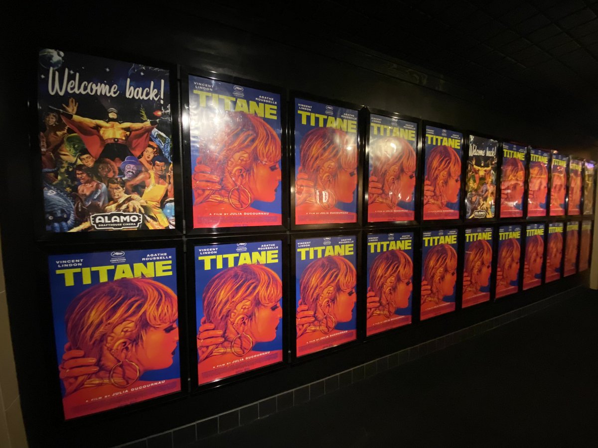 ThisIs_Ernesto's tweet photo. Three years ago, @_Malik4l and I went to Fantastic Fest (first time for both of us) and attended the North American Premiere of TITANE, with Julia Ducournau in attendance to talk about the film before and after. Unforgettable experience for an insanely good film. https://t.co/NhRa7pCVVh