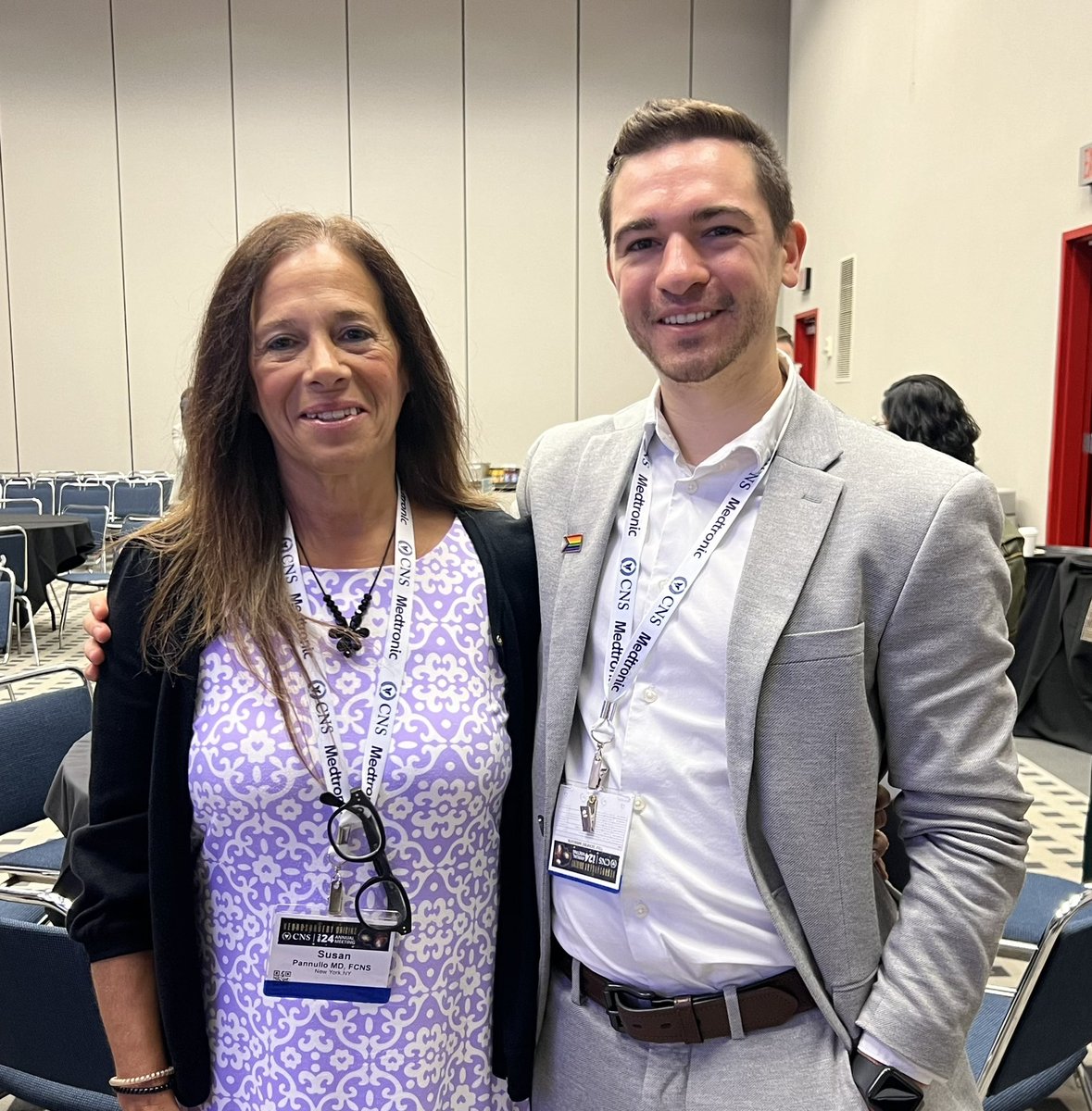 Brian2405's tweet photo. So excited to finally meet one of my most favorite mentors @DrPannullo @CNS_Update in person she is truly a visionary and happy to be pushing the boundaries of neurosurgery DEI along side her @pridensgy @WomenInNSGY #Neurosurgery #DEI 🏳️‍🌈🧠 https://t.co/ZERa2WVmQz
