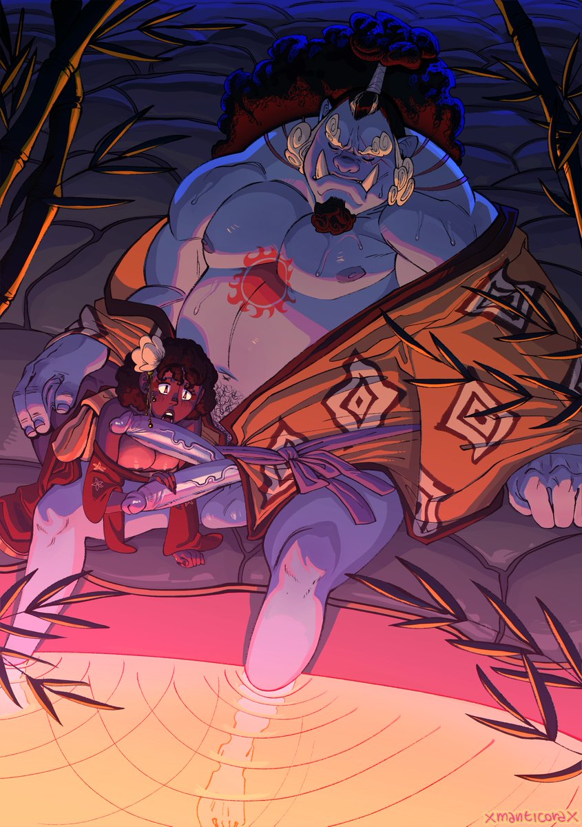 xmanticorax's tweet photo. jinbe piece i did in collaboration with an OP zine a while back, waited a while to post it (maybe i waited too much), the prompt was to draw the characters with a mob, so here it is! our girl at the local brothel was curious to see if what they say about fishmen was true😏😏 https://t.co/tG2A1EhQAN