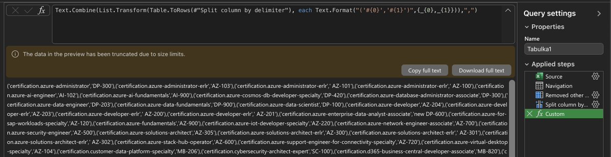 tpnRel1's tweet image. Ok... I am a bit lazy... The quickest way for me how to insert data into Werehouse was by direct insert, and yes... I let my Power Query create insert values for me. #PowerQuery #PowerQueryEverything