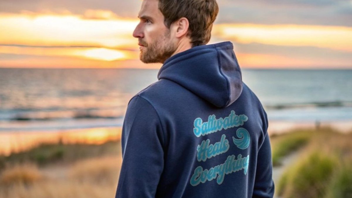 Our iconic “Saltwater Heals Everything” hoodie just got a vibrant twist! The Ocean Glow Edition is here to keep you cozy this fall, with a bold neon design inspired by the healing power of the ocean. 🌊💙  Shop yours now tinyurl.com/3uzh9kyu #hoodies #fallstyle