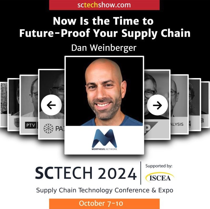 SirMervCharles's tweet photo. @DanMorpheusCEO , Co-Founder &amp; CEO, @MNWSupplyChain will be speaking at the 9th annual SCTECH conference. October 10th at 13:30 CEST," Now Is The Time To Future-Proof Your Supply Chain"
 
https://t.co/28jDDZVqjt https://t.co/36vbQGoEAM