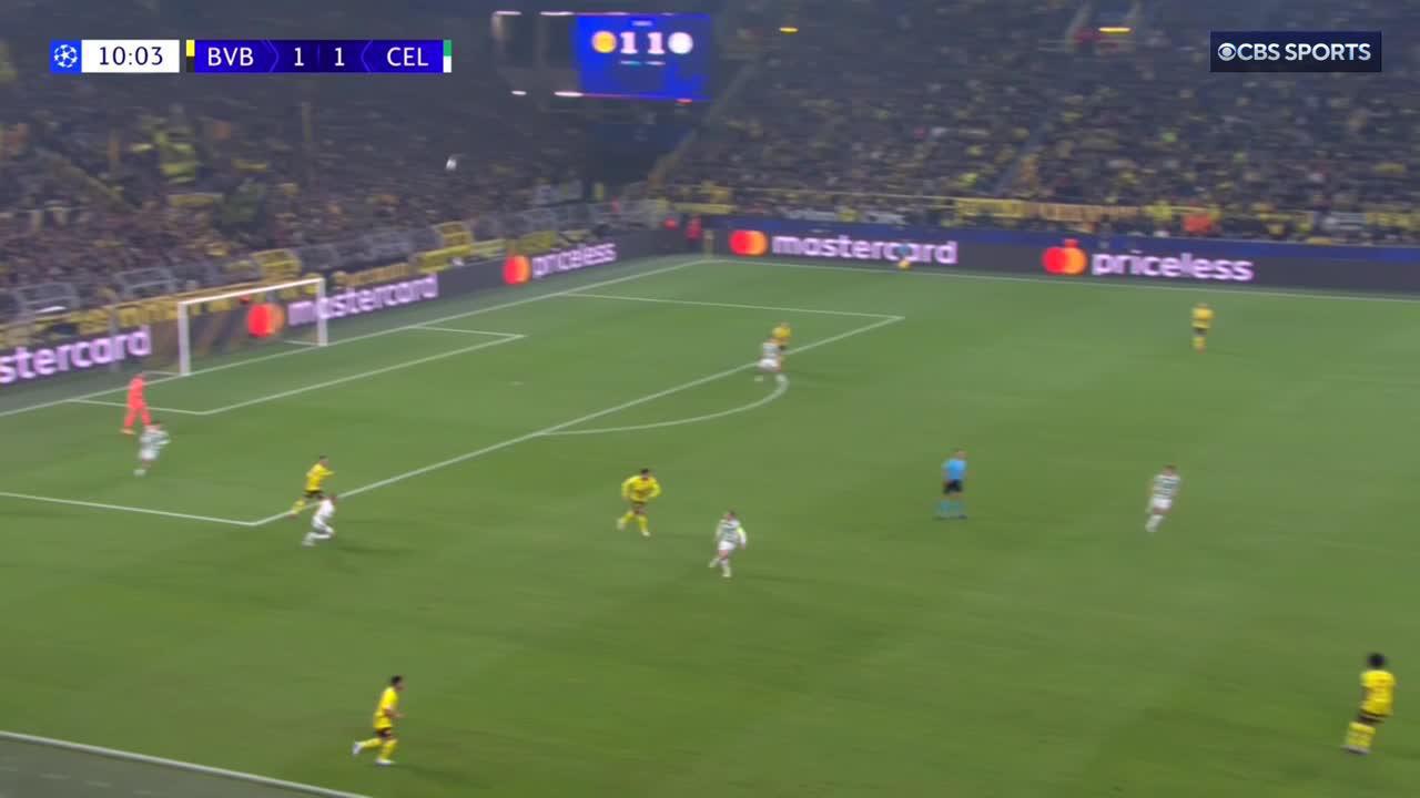 7': Dortmund 1-0 Celtic9' Dortmund 1-1 Celtic11' Dortmund 2-1 CelticThat escalated quickly 😅
