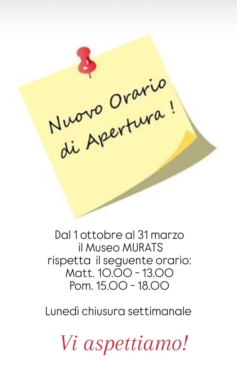 Nuovo orario di apertura per il <a href="/MuseoTessile/">murats samugheo</a> 
#Samugheo #Sardegna