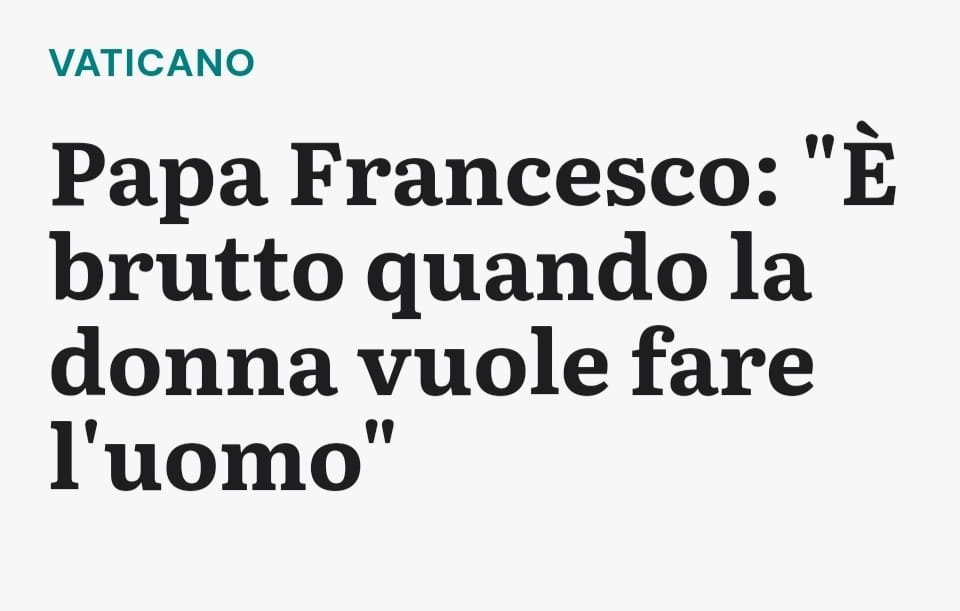 è brutto quando l'uomo vuole farsi i bambini