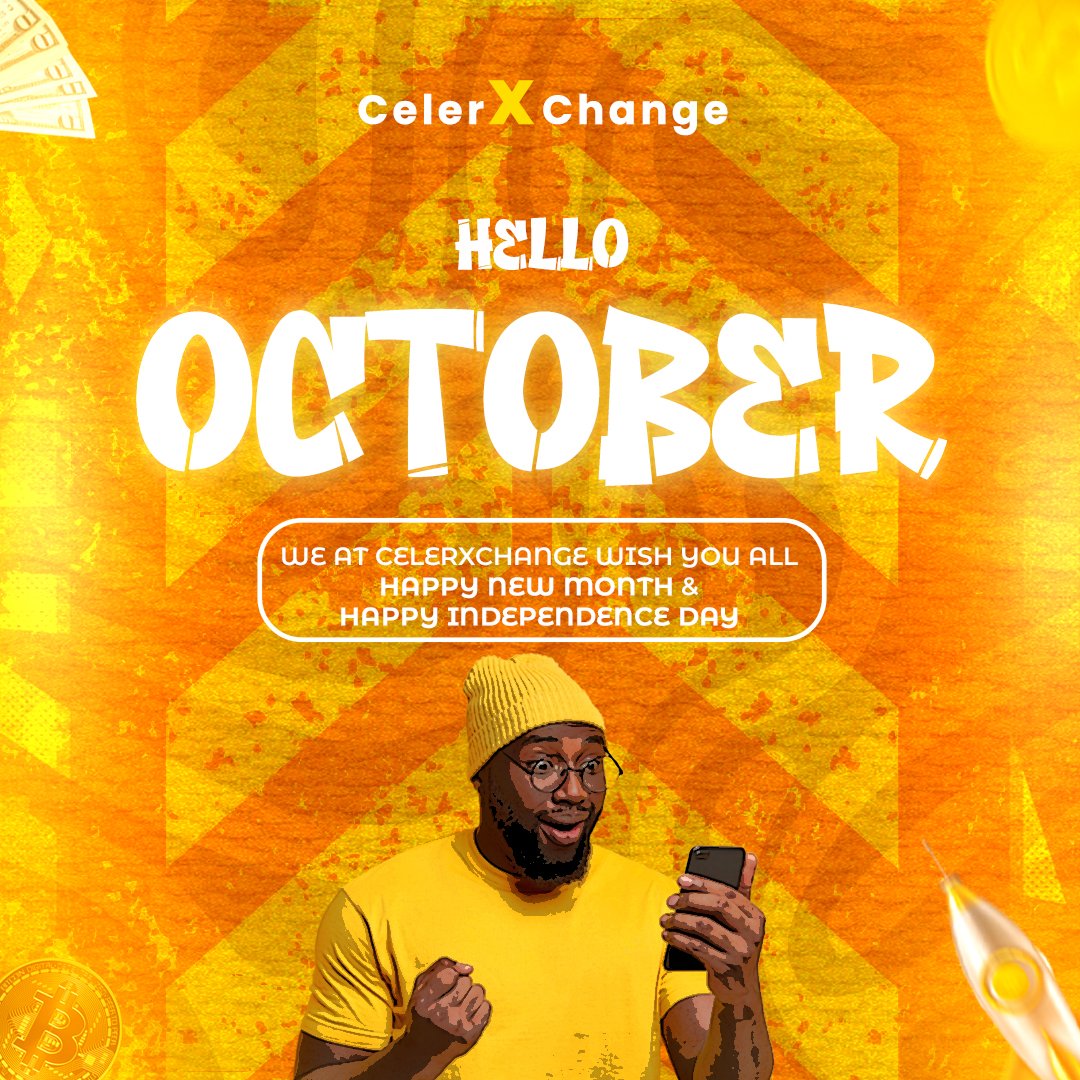 CelerXchange's tweet photo. Happy New Month and happy independence to all our customers , we love you all @Celerxchange 💛💚🇳🇬 https://t.co/jLFawezAMc