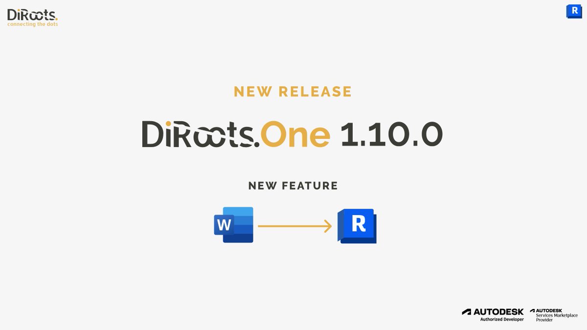 DiRoots17's tweet photo. 📢 #DiRootsOne New Release

✔️ New 
- [TableGen] Add PDF document as Image
- [TableGen] Add Word document as Image
- [TableGen] Add Excel as an Image
User Guide 👉 https://t.co/AtalOI8zvI

👇 Download
https://t.co/VyPDZWqejK

#DiRoots #BIM #AEC #AECindustry https://t.co/sI1gbqoHVT