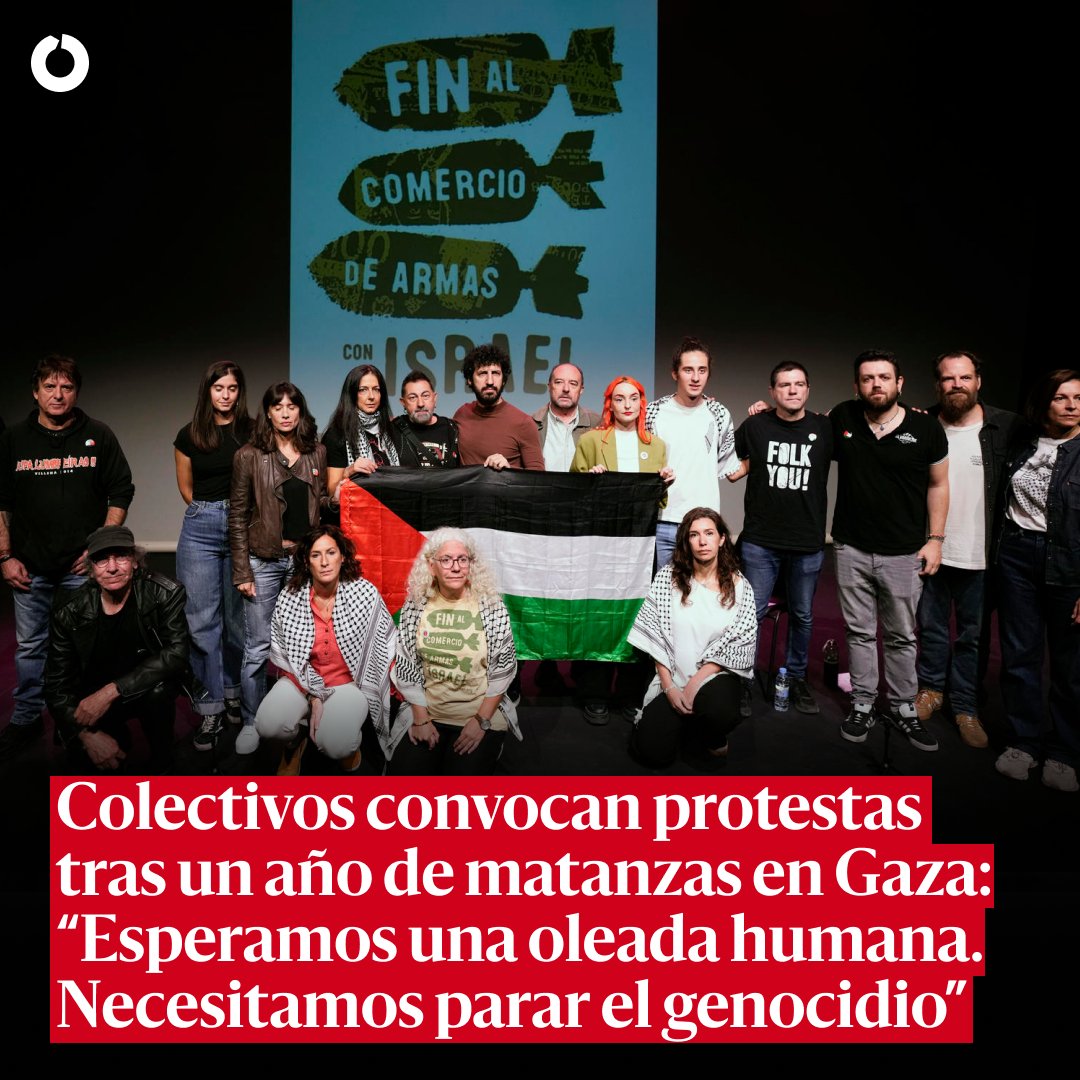 Colectivos sociales convocan protestas tras un año de matanzas en Gaza: “Esperamos una oleada humana. Necesitamos parar el genocidio” eldiario.es/internacional/…