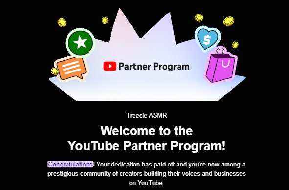 Oh, this was wonderful to discover! I’m now part of the #YouTubePartnerProgram I started focussing on YouTube about 6 months ago &amp; I’m as happy as a flea to be making progress with it. It is a lot of work &amp; exhausting but milestones like this really help me keep pootling on! ☺️