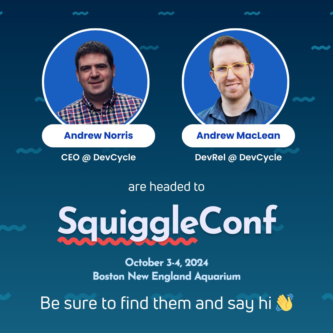 DevCycleHQ's tweet image. 🚀 Heading to Boston for @SquiggleConf this week?

So are our CEO @AndrewNorris and Dev 🥑 @andrewdmaclean – they’d love to connect with you!

Drop a comment below if you’ll be there, and be sure to say hi 👋

#SquiggleConf2024 #BostonTech