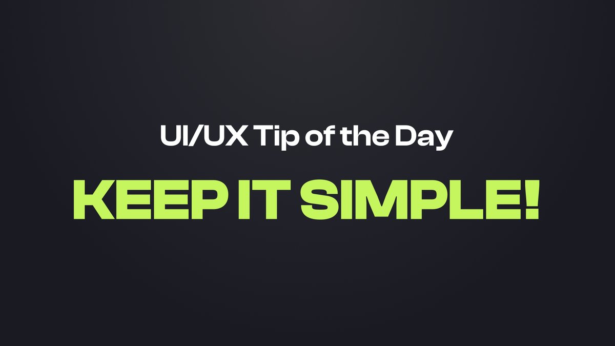 UI/UX Tip: Keep it Simple! 💡

Complex designs may look cool, but they confuse users. Focus on clean layouts and essential actions.

Pro Tip: Use white space to make content easier to digest and user-friendly.

Tried simplifying a design? Let’s chat! 🚀

#UIDesign #UXDesign