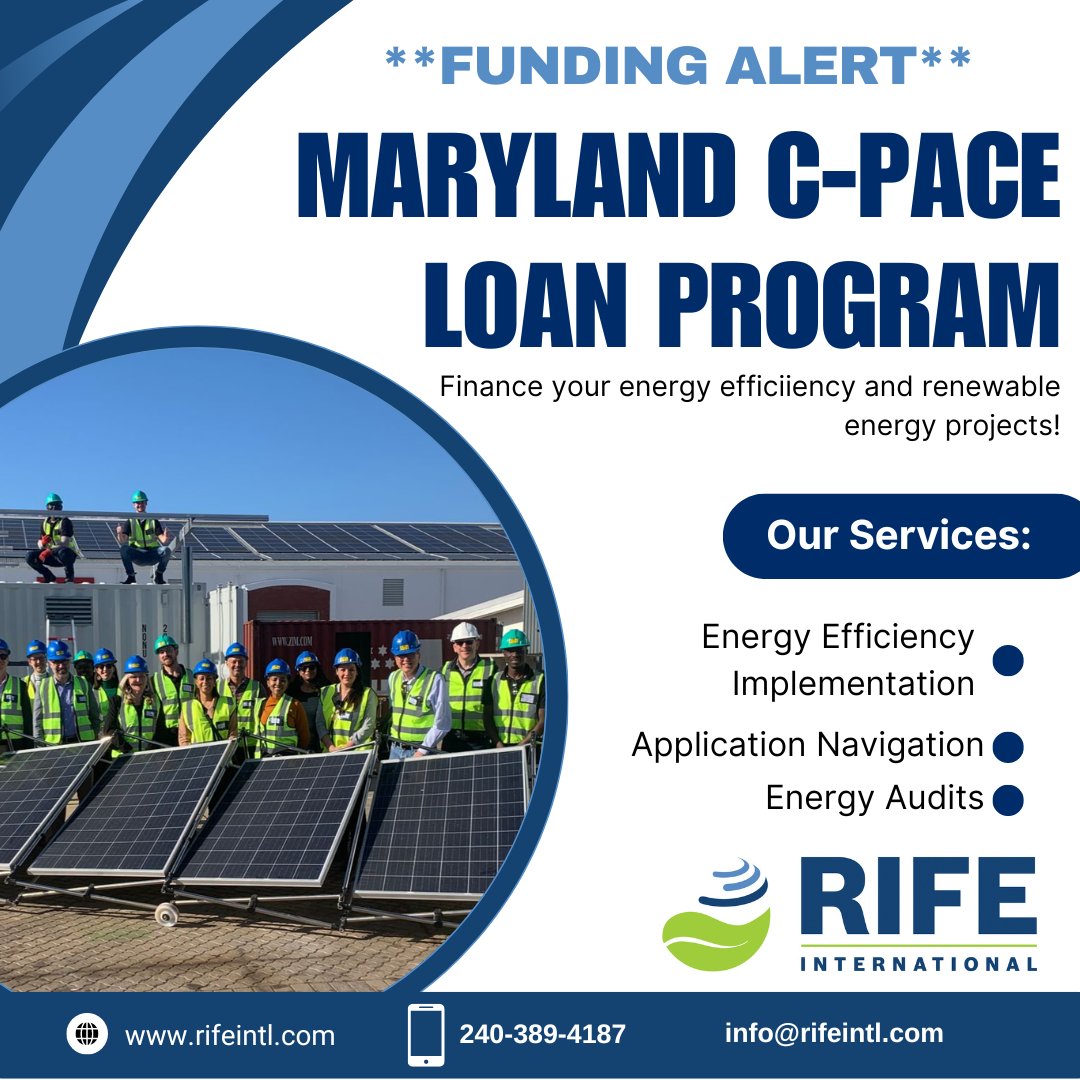 rifeintl's tweet photo. The Commercial Property Assessed Clean Energy (C-PACE) program is an incredible resource for funding energy-efficient and renewable energy initiatives in commercial properties. Reach out to RIFE International today to get expert help with the program! https://t.co/Rpe3wvc0El